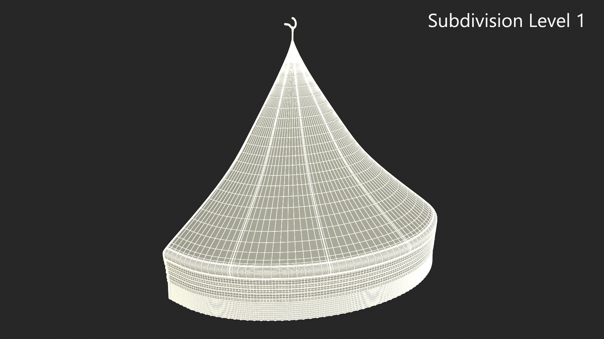 3D Bed Canopy for Children Room IKEA LEN White model