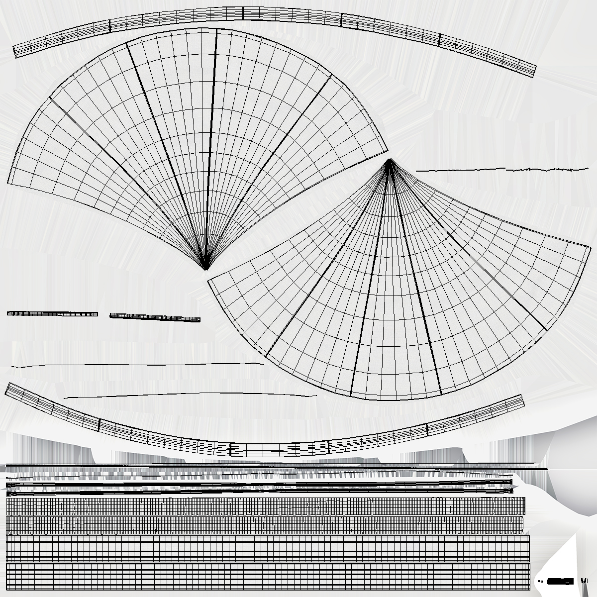 3D Bed Canopy for Children Room IKEA LEN White model