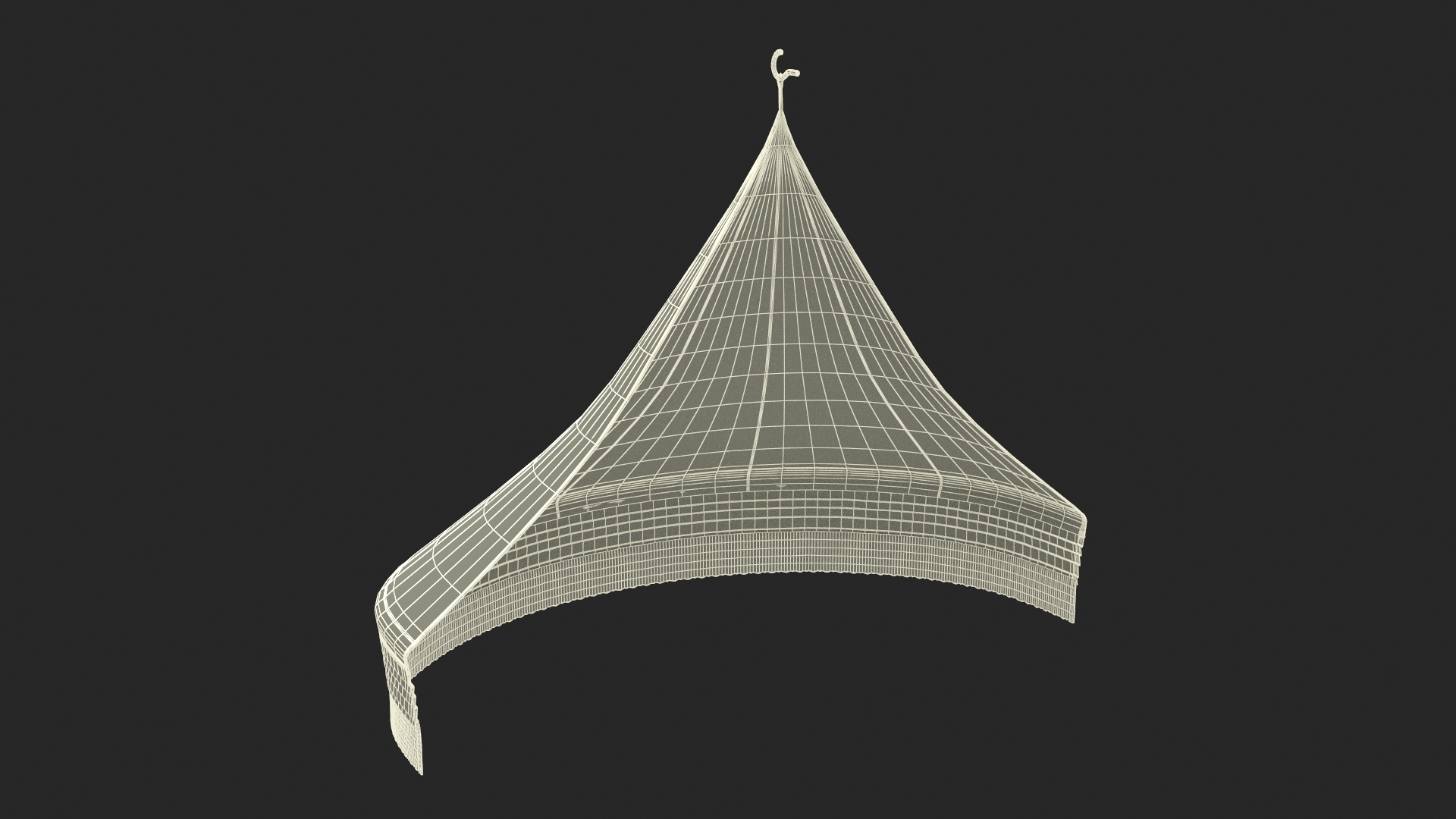 3D Bed Canopy for Children Room IKEA LEN White model