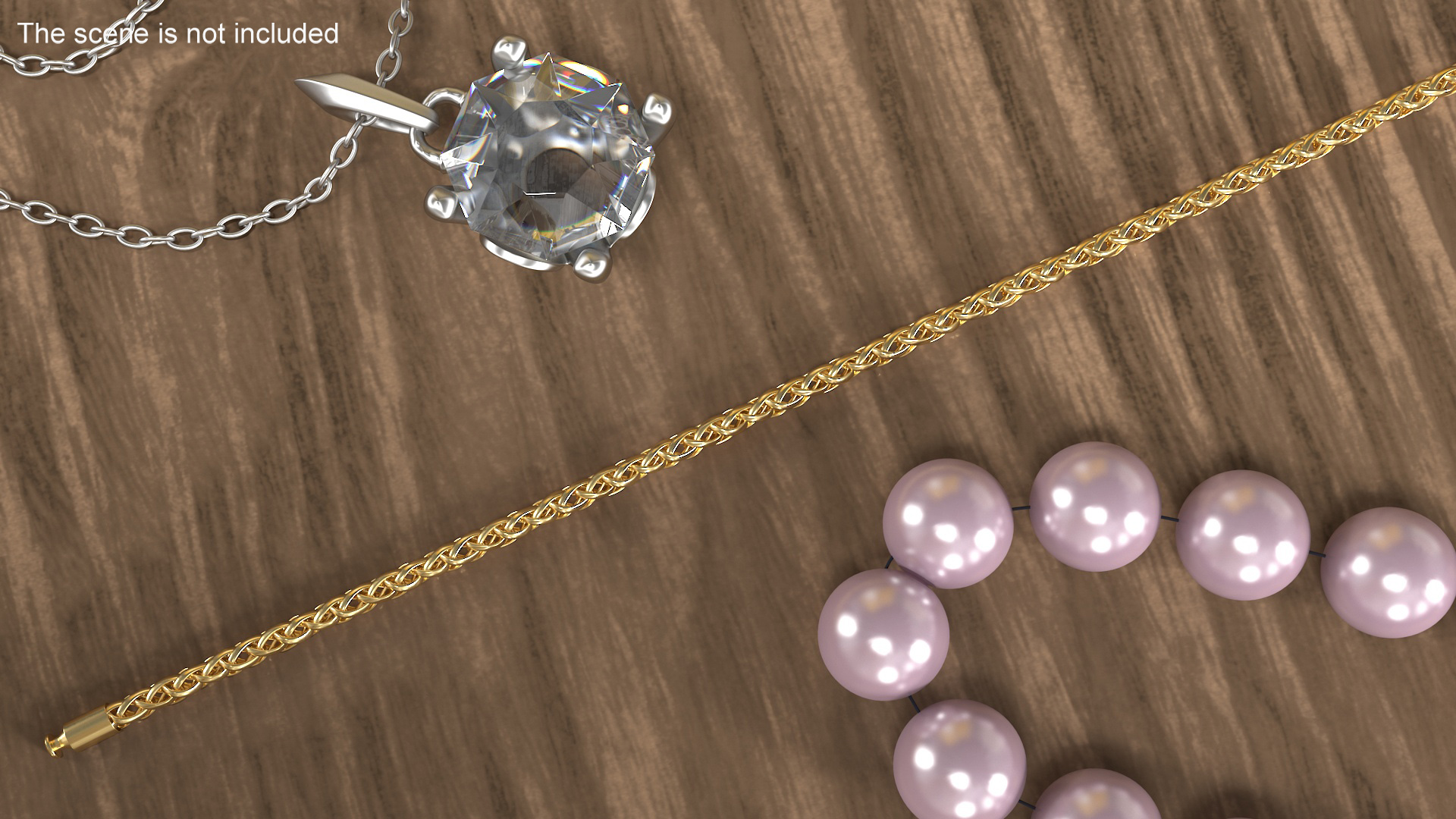 3D Golden Wheat Chain model