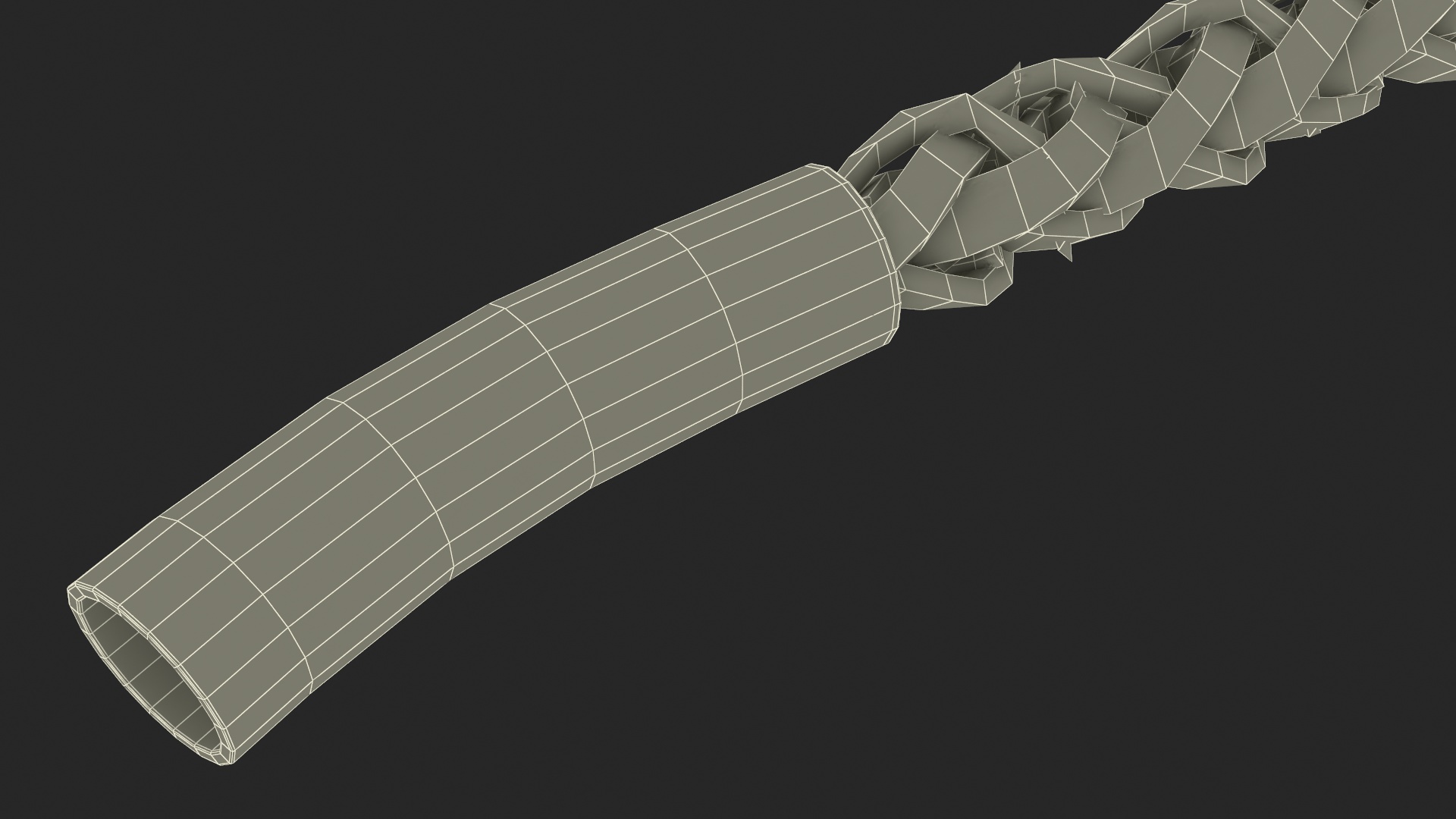 3D Golden Wheat Chain model