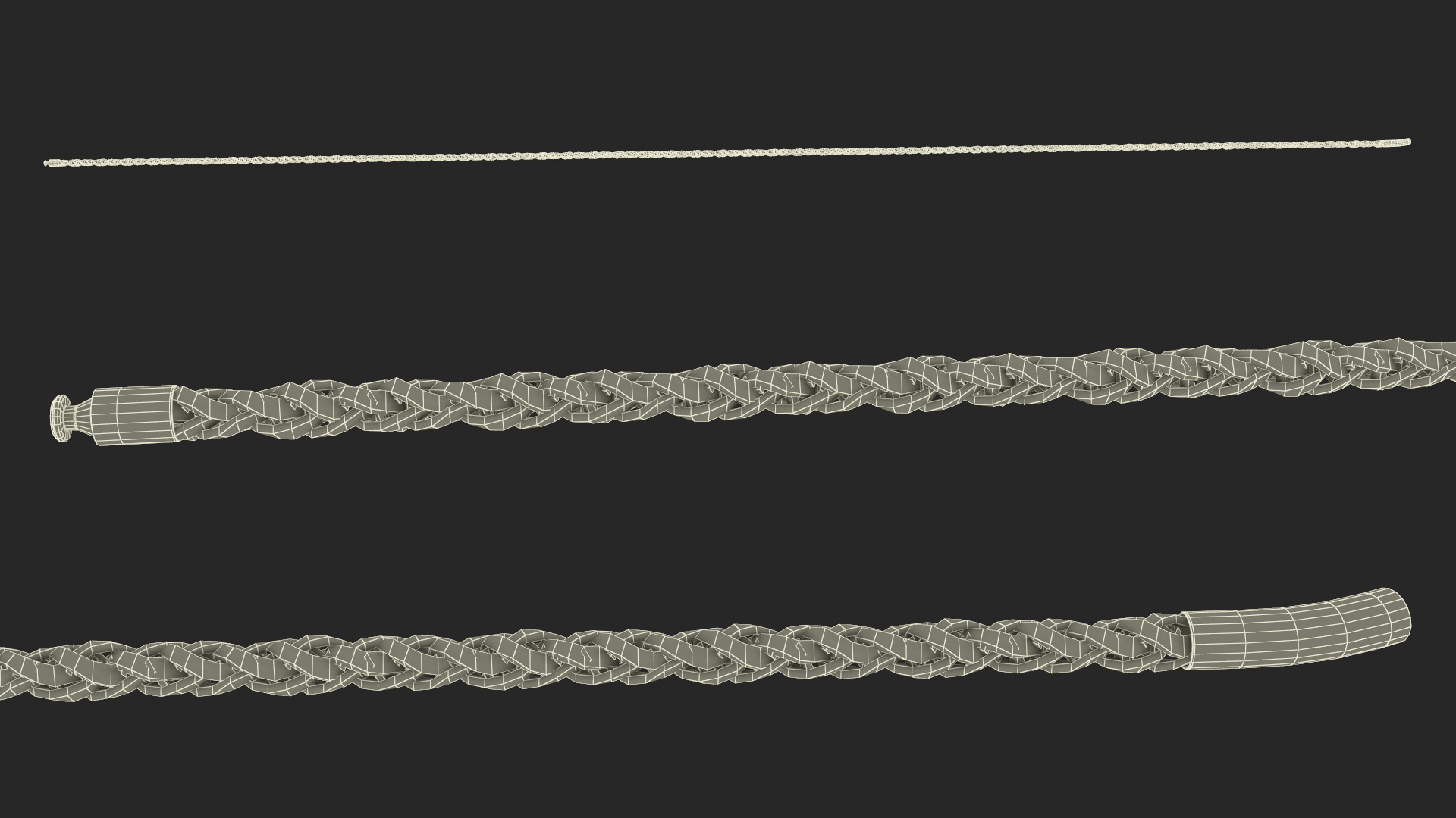 3D Golden Wheat Chain model