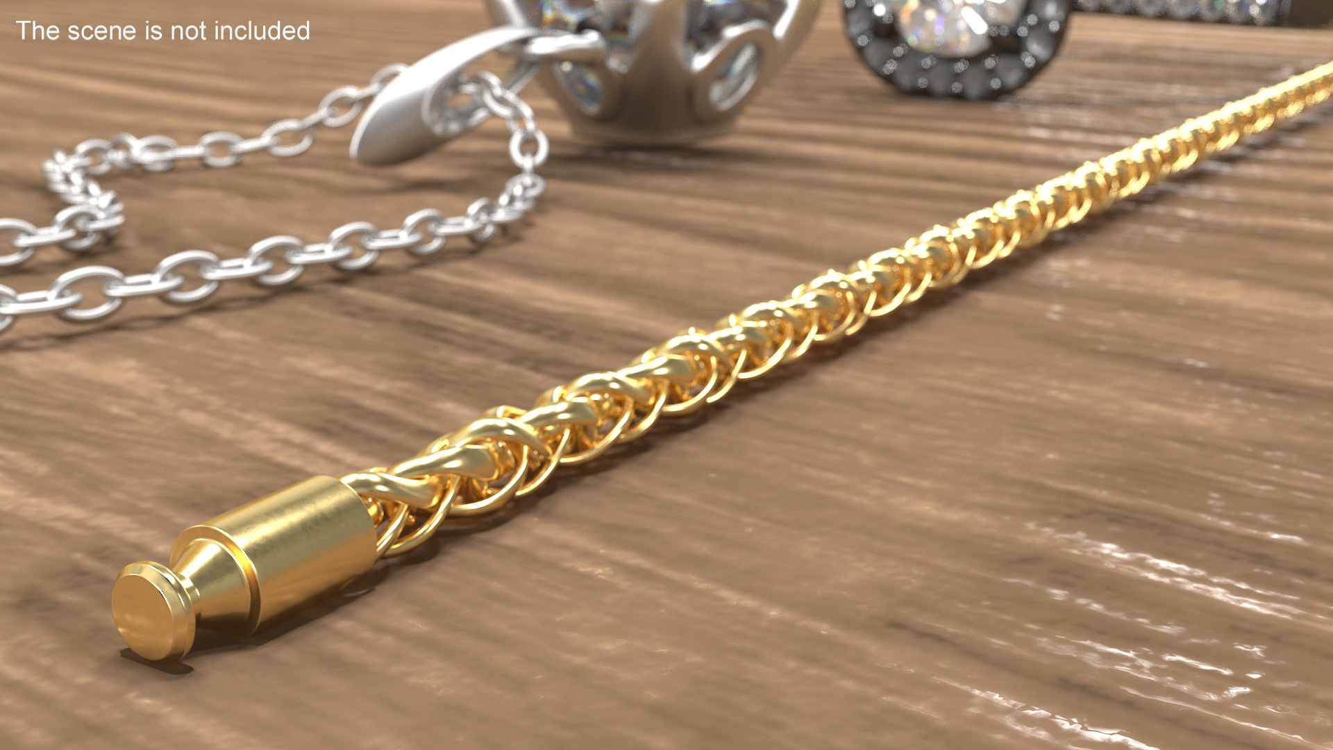 3D Golden Wheat Chain model