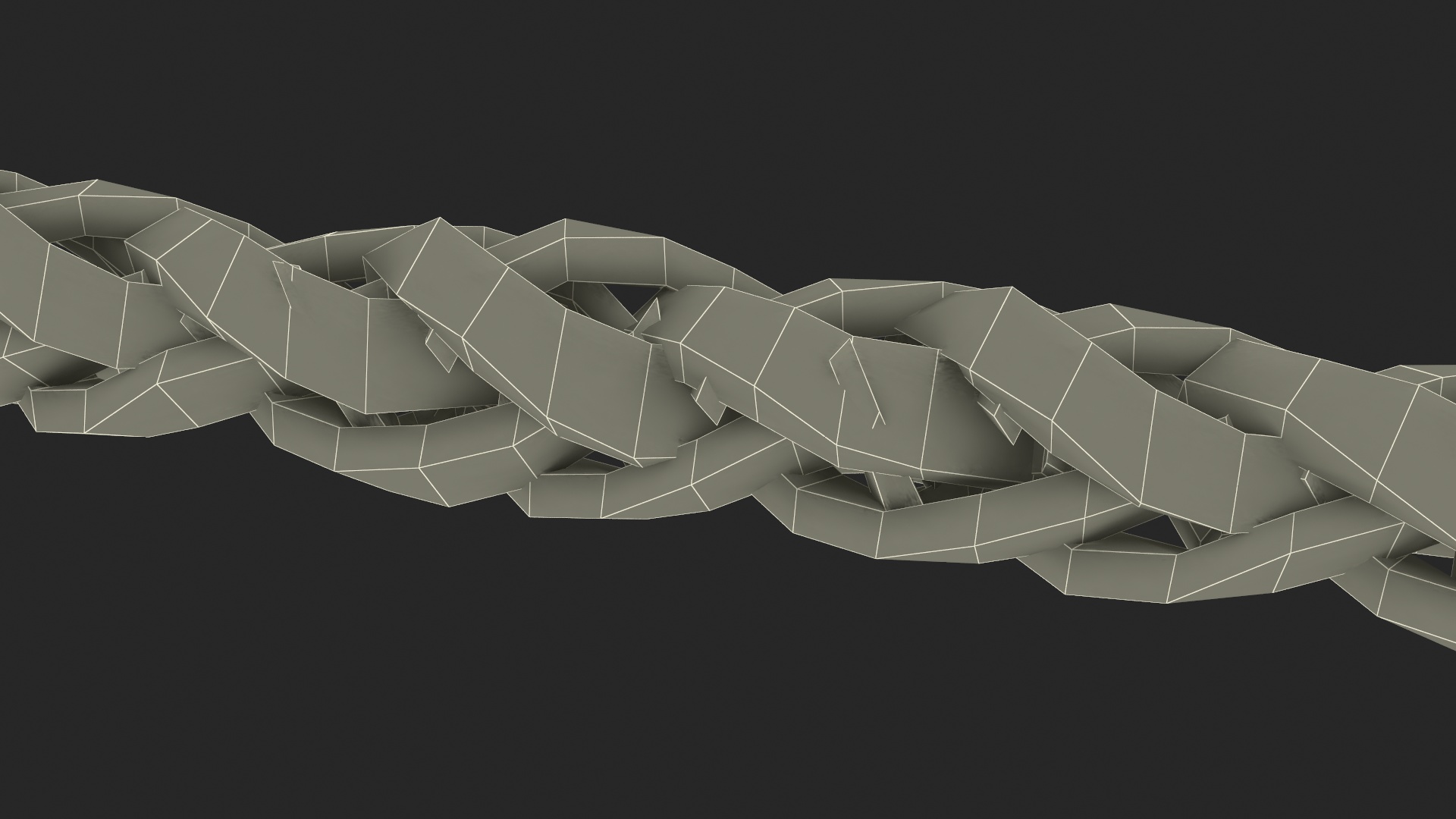 3D Golden Wheat Chain model