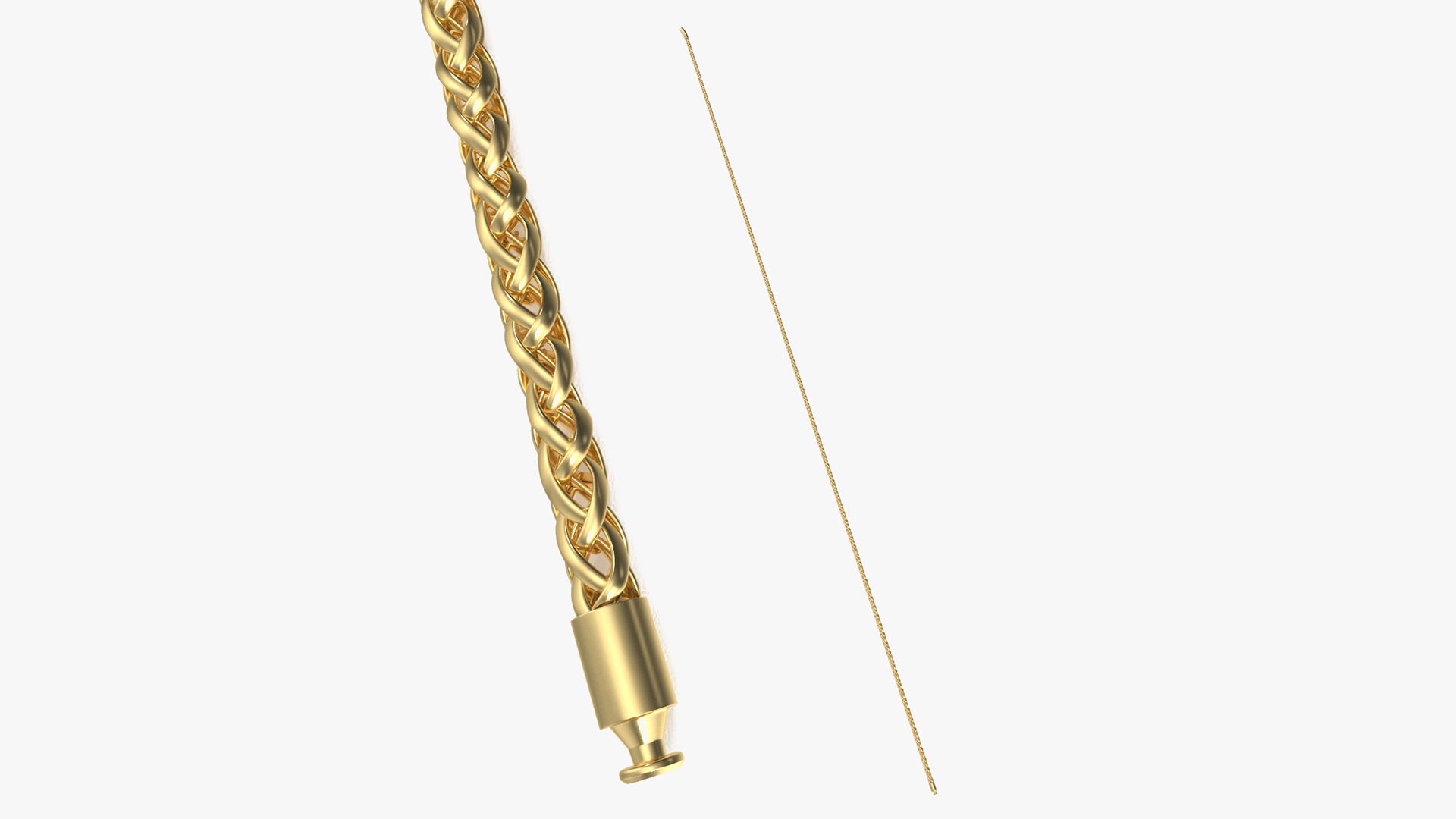 3D Golden Wheat Chain model