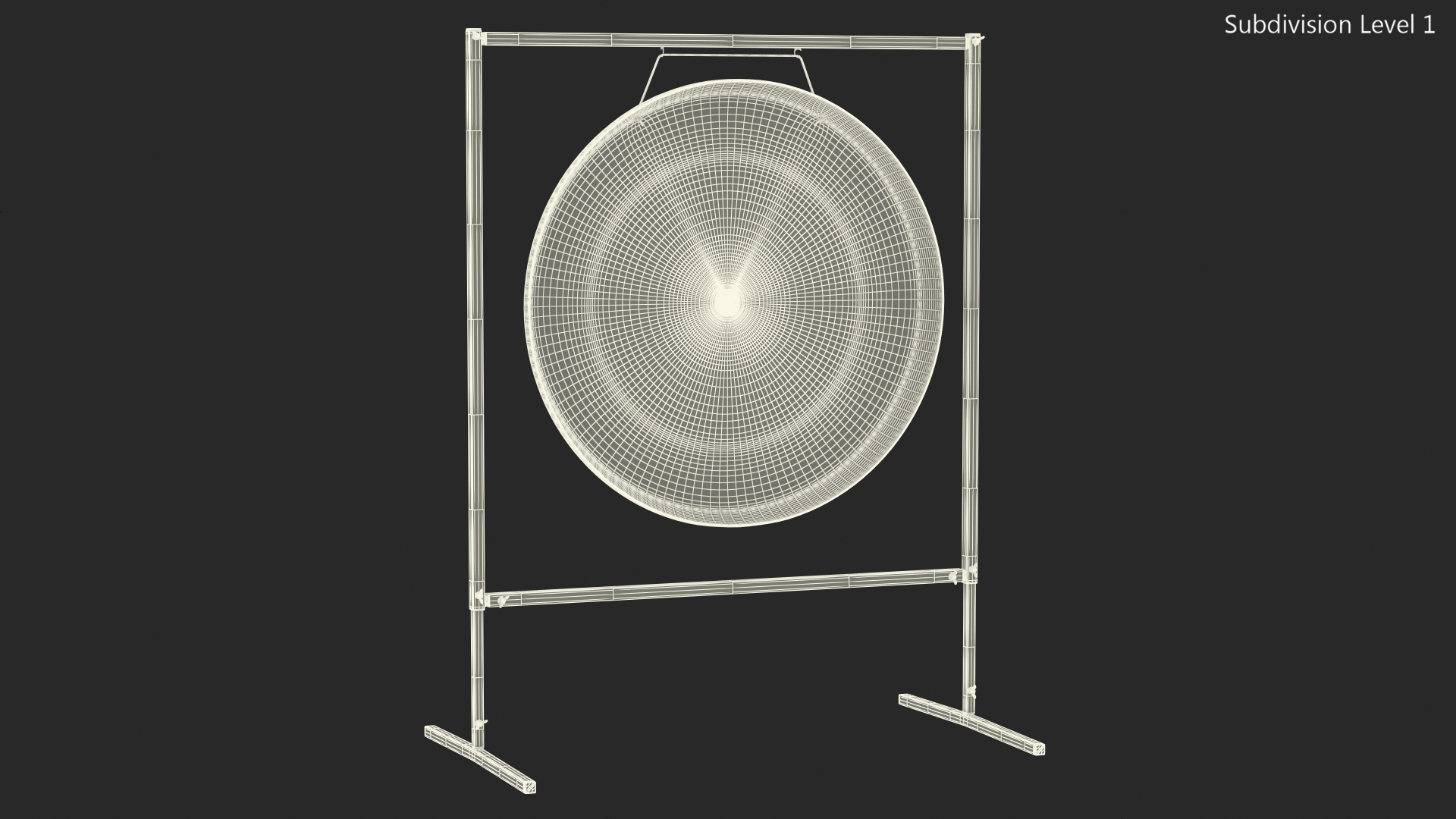 3D model Symphonic Gong 40 inch Square Stand