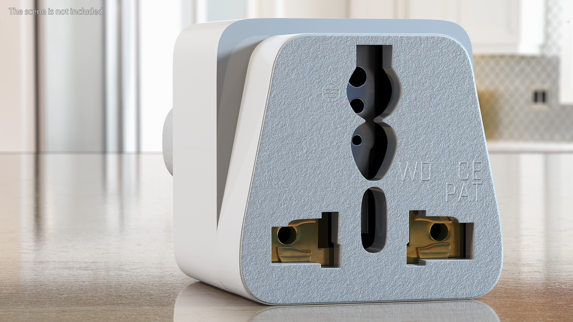 3D model Type C Universal Plug Adapter White