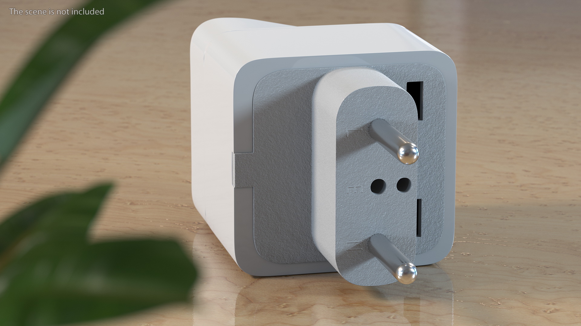 3D model Type C Universal Plug Adapter White