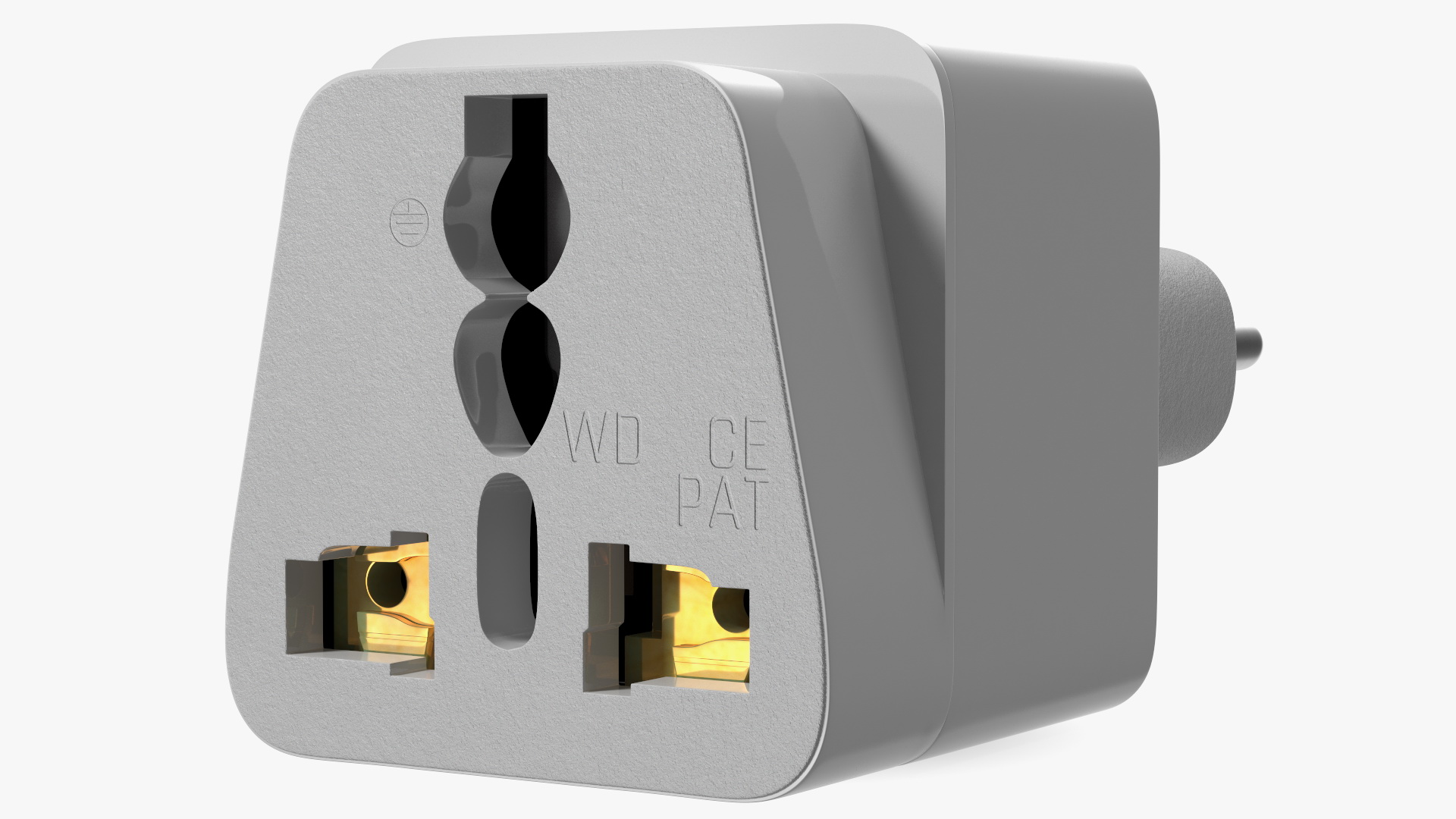 3D model Type C Universal Plug Adapter White