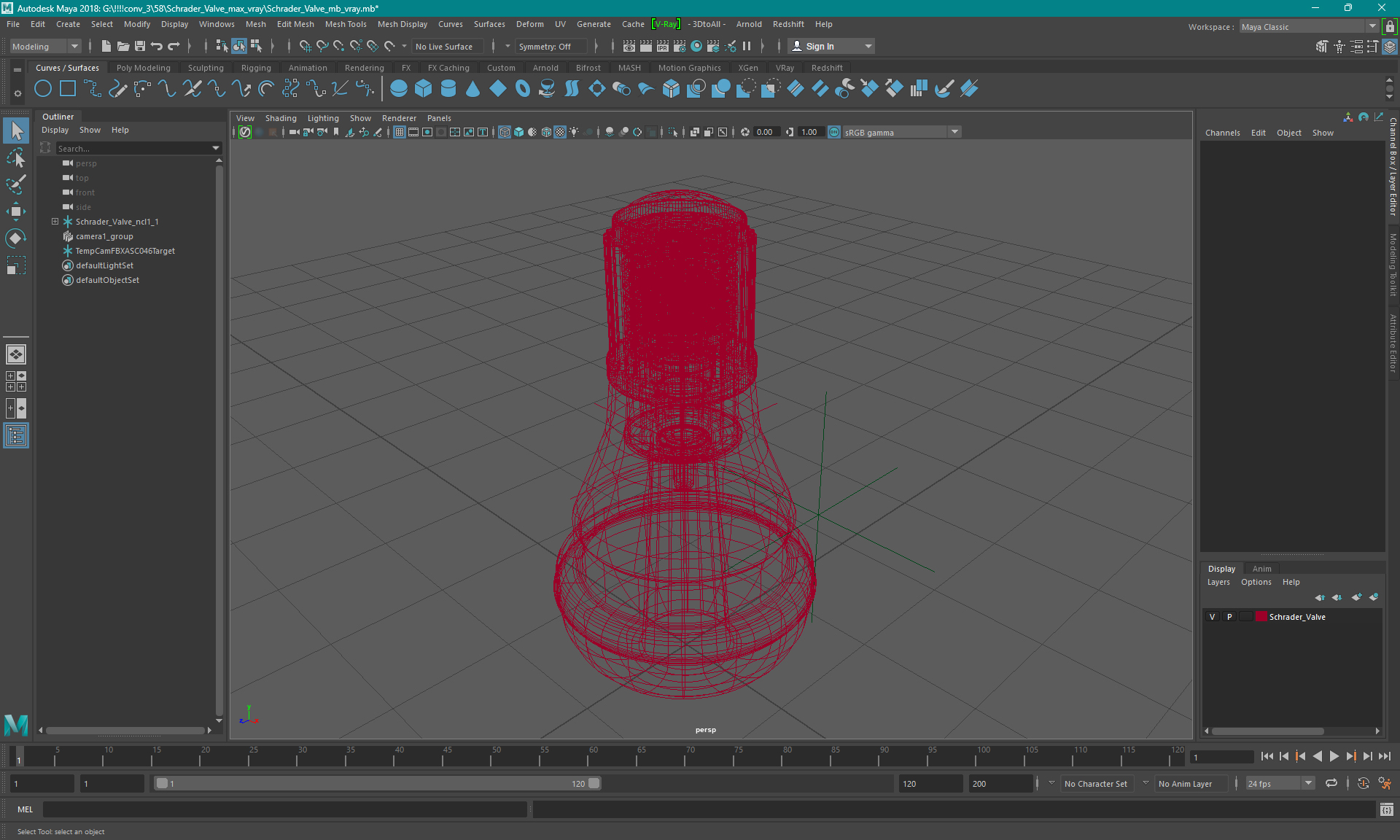 Schrader Valve 3D model