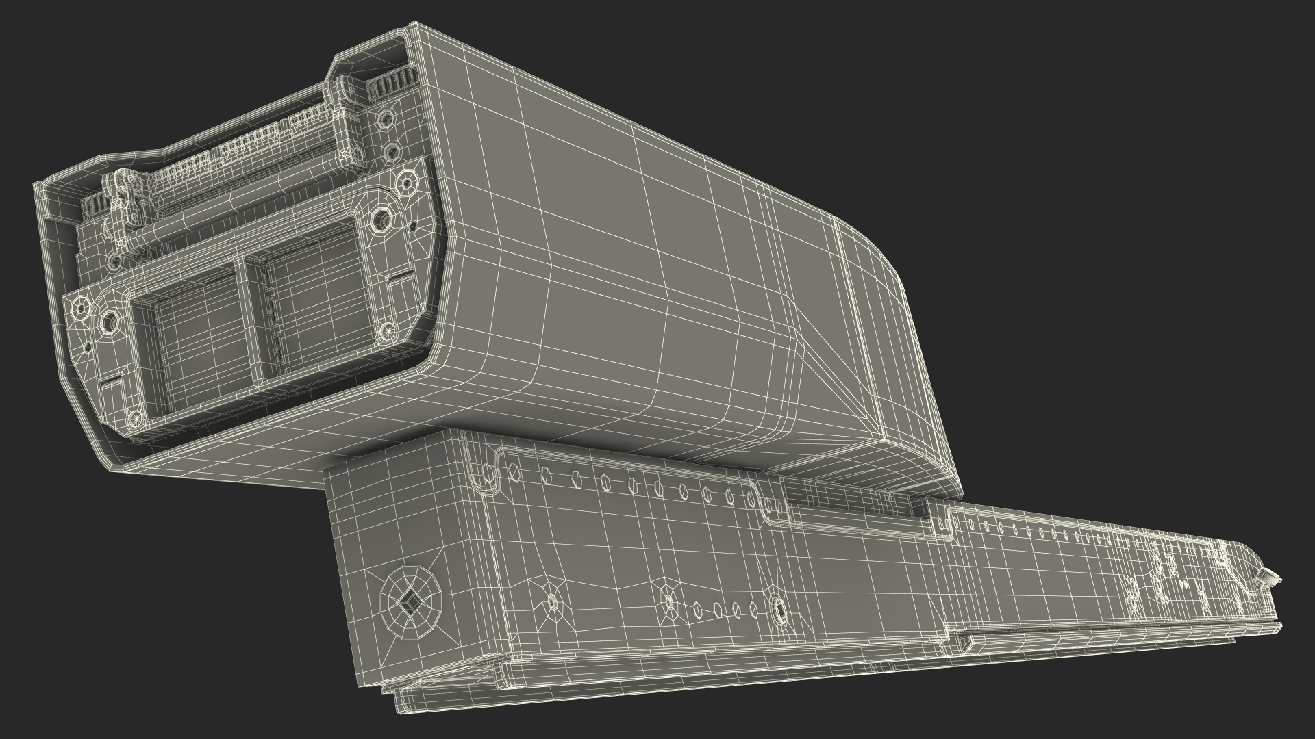 3D Fighter F-16 with Missile Launcher LAU-129 Rigged for Maya model