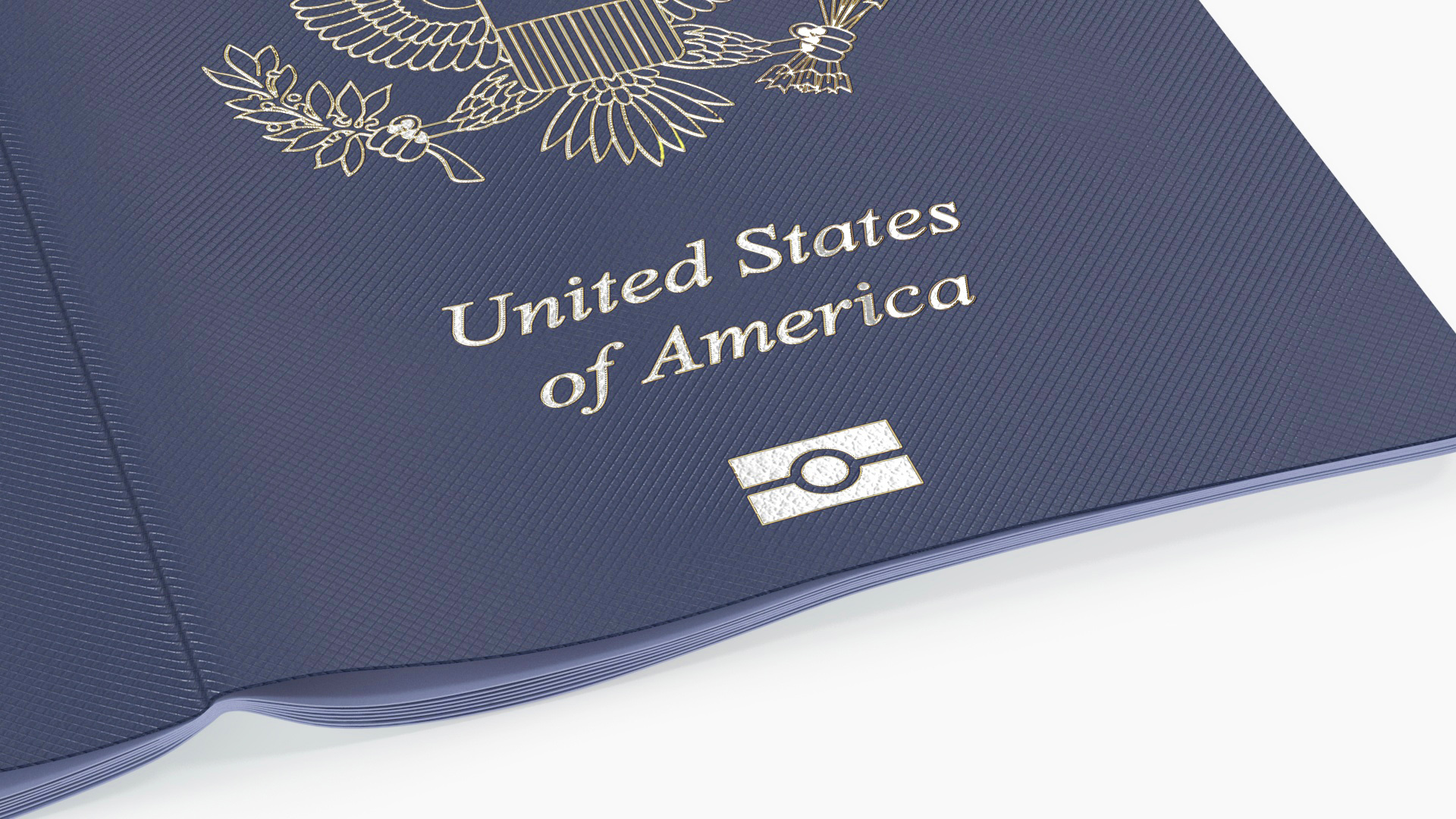 3D Passport of US with Travel Stamps model