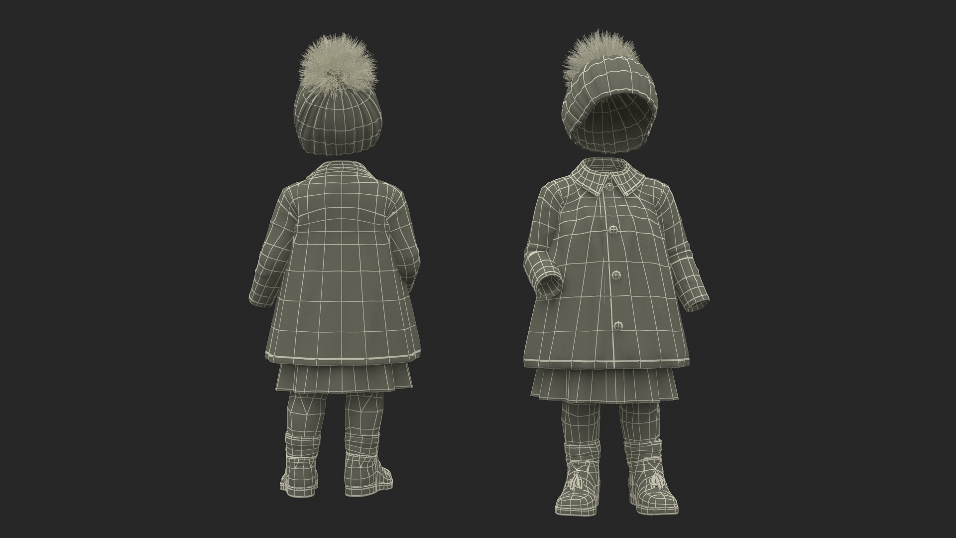 Outdoor Autumn Clothes for Girls 3D