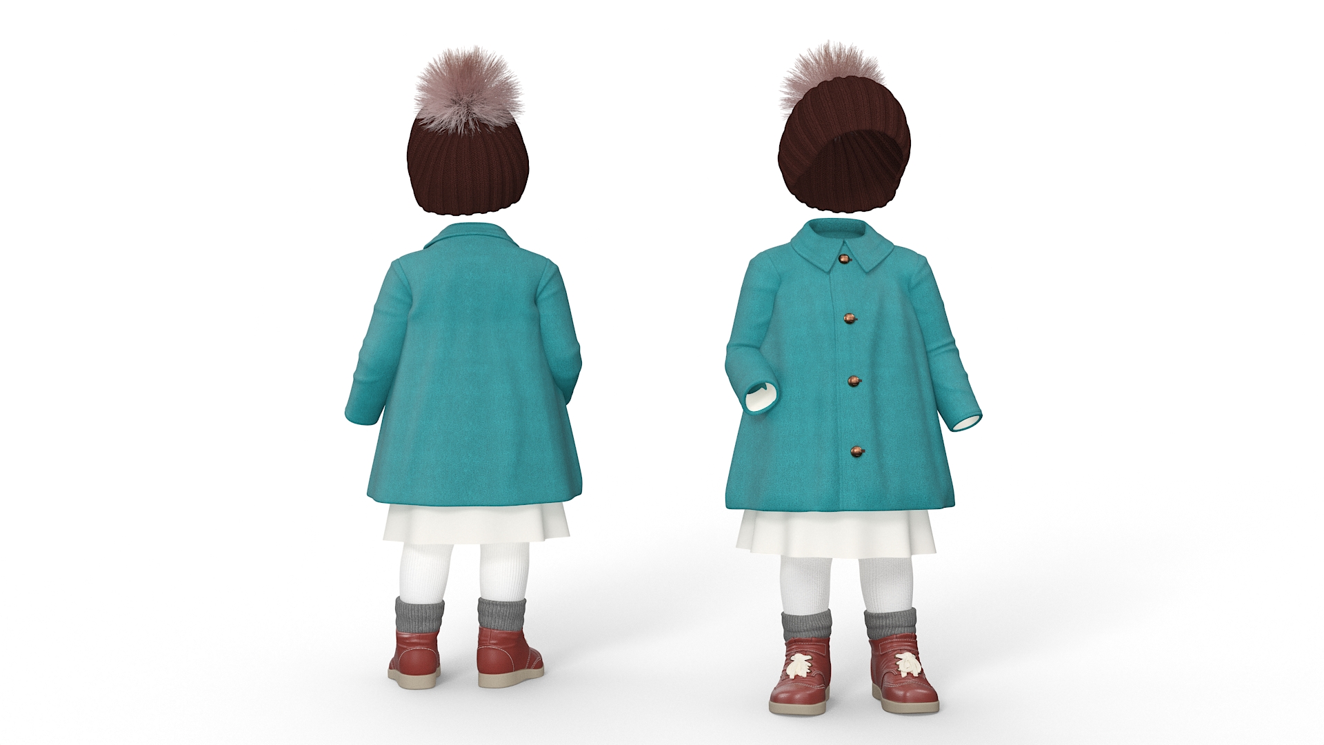 Outdoor Autumn Clothes for Girls 3D