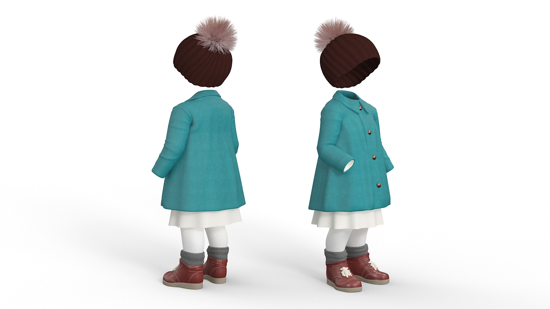 Outdoor Autumn Clothes for Girls 3D