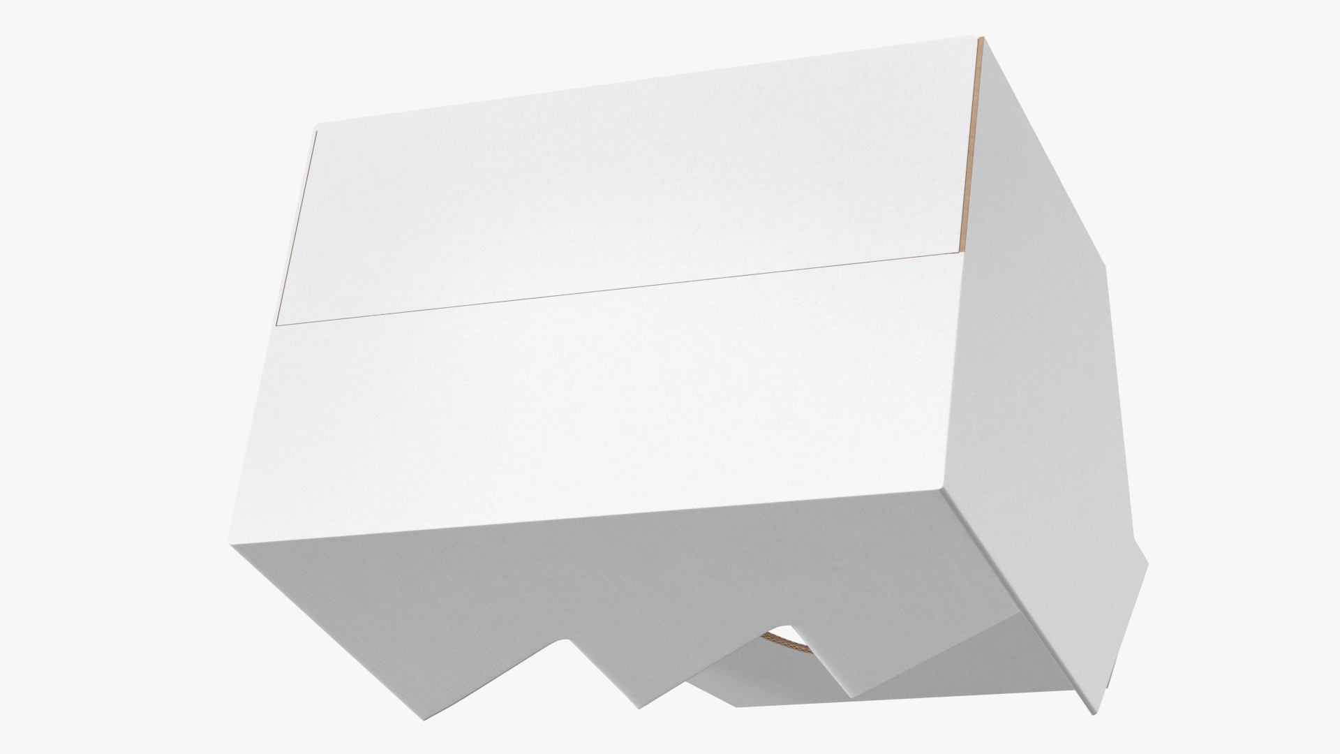 Six Pack Bottle White Cardboard Carrier Box Empty 3D model
