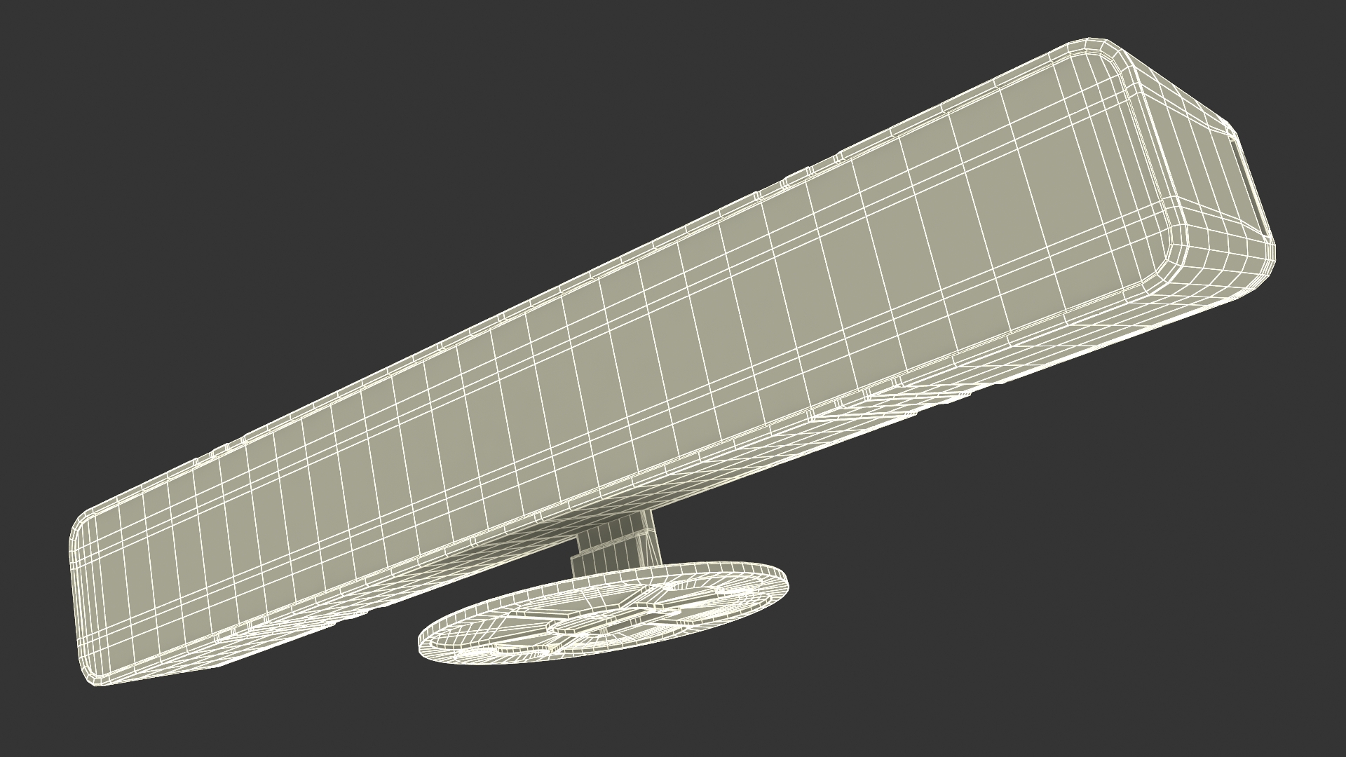 3D Horizontal Backlight Lamp Switched Off for 3D Print