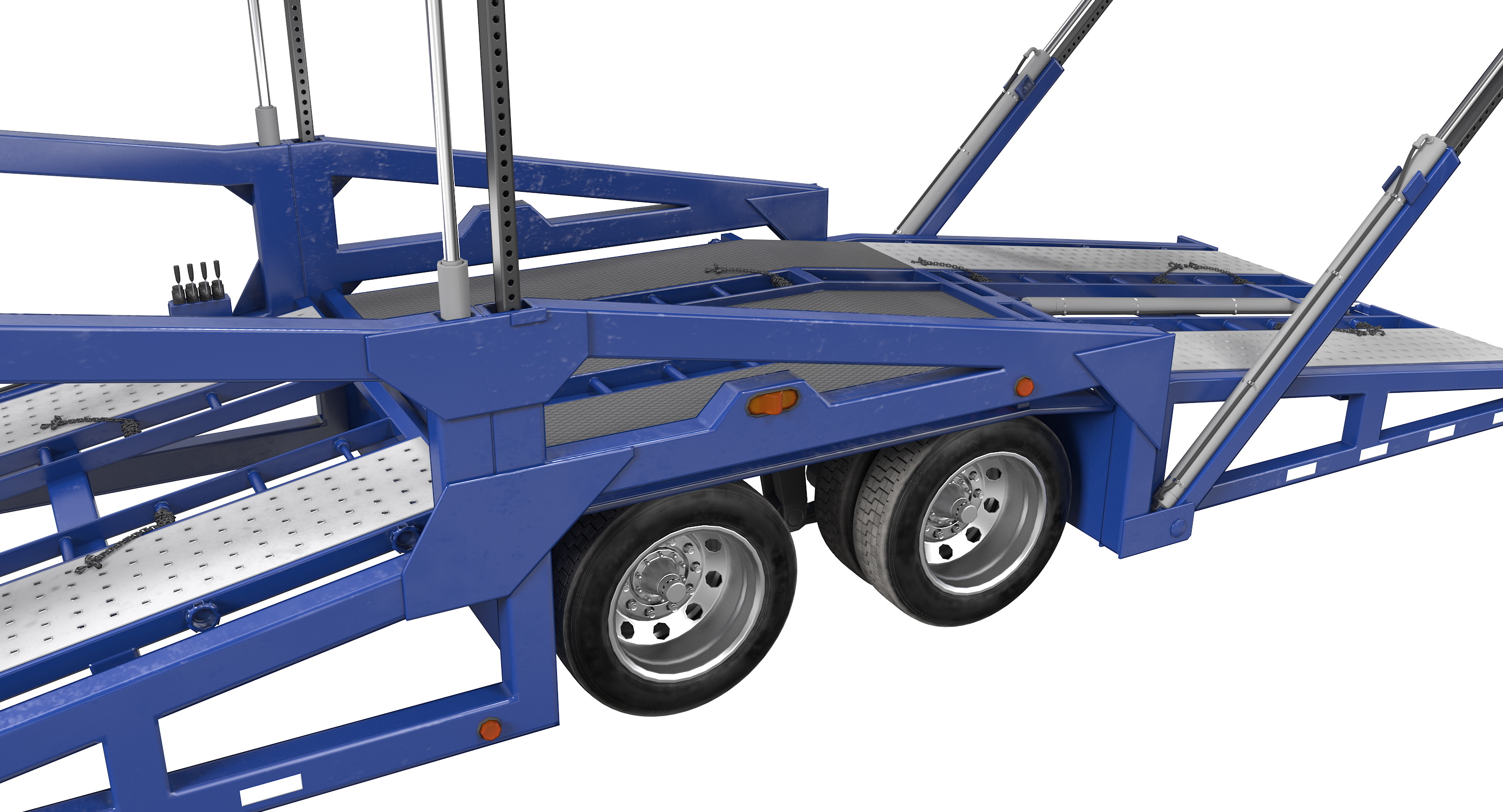 Truck with Car Carrier 3D