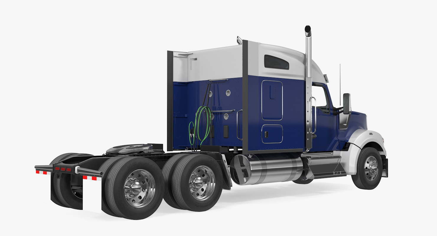Truck with Car Carrier 3D
