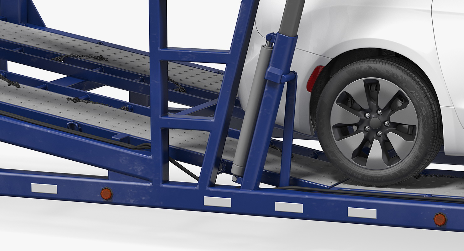 Truck with Car Carrier 3D