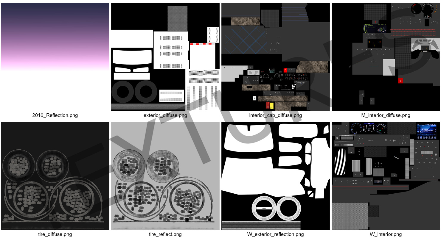 Truck with Car Carrier 3D