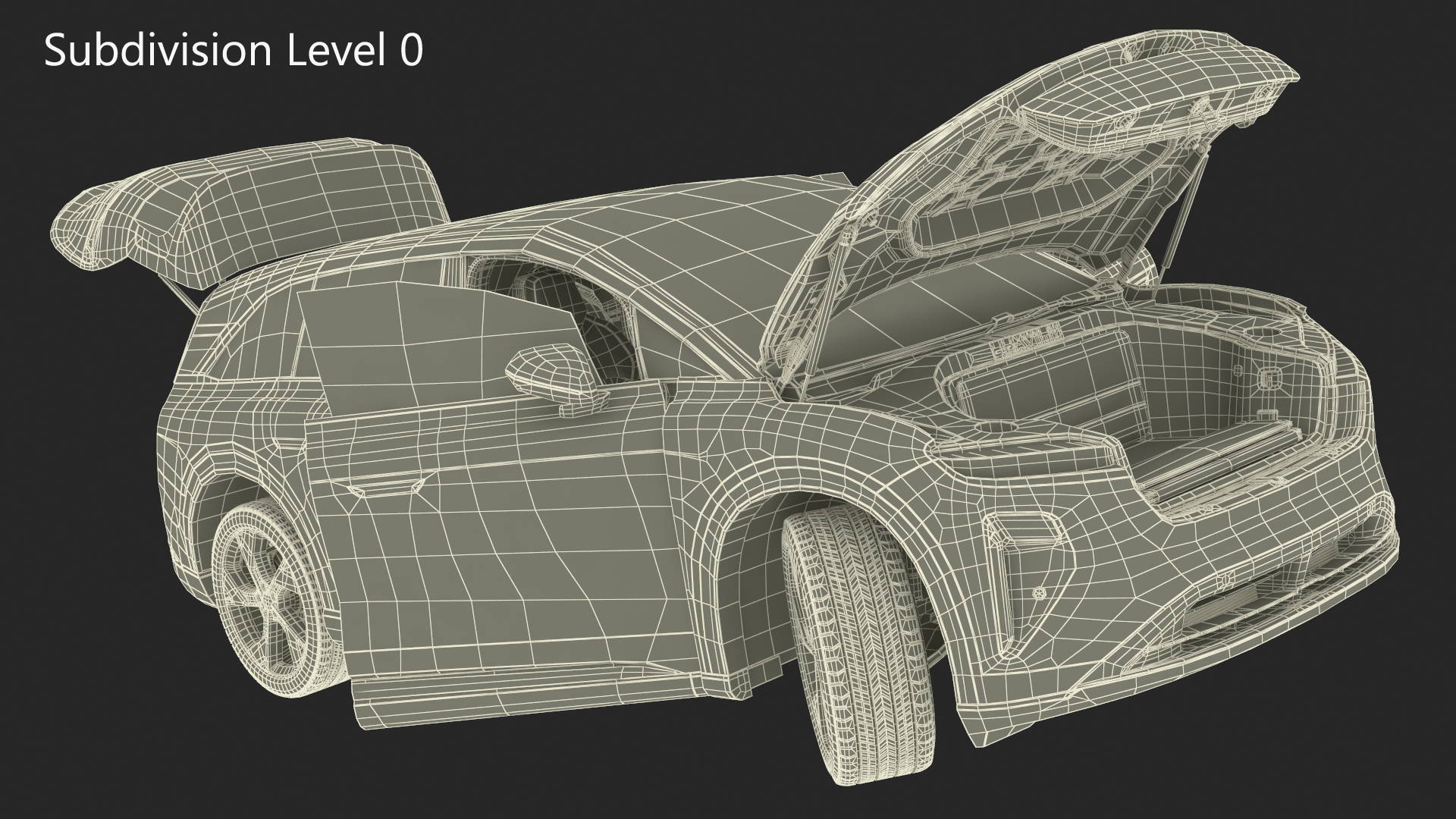 3D Lucid Gravity 2024 Electric SUV Rigged model