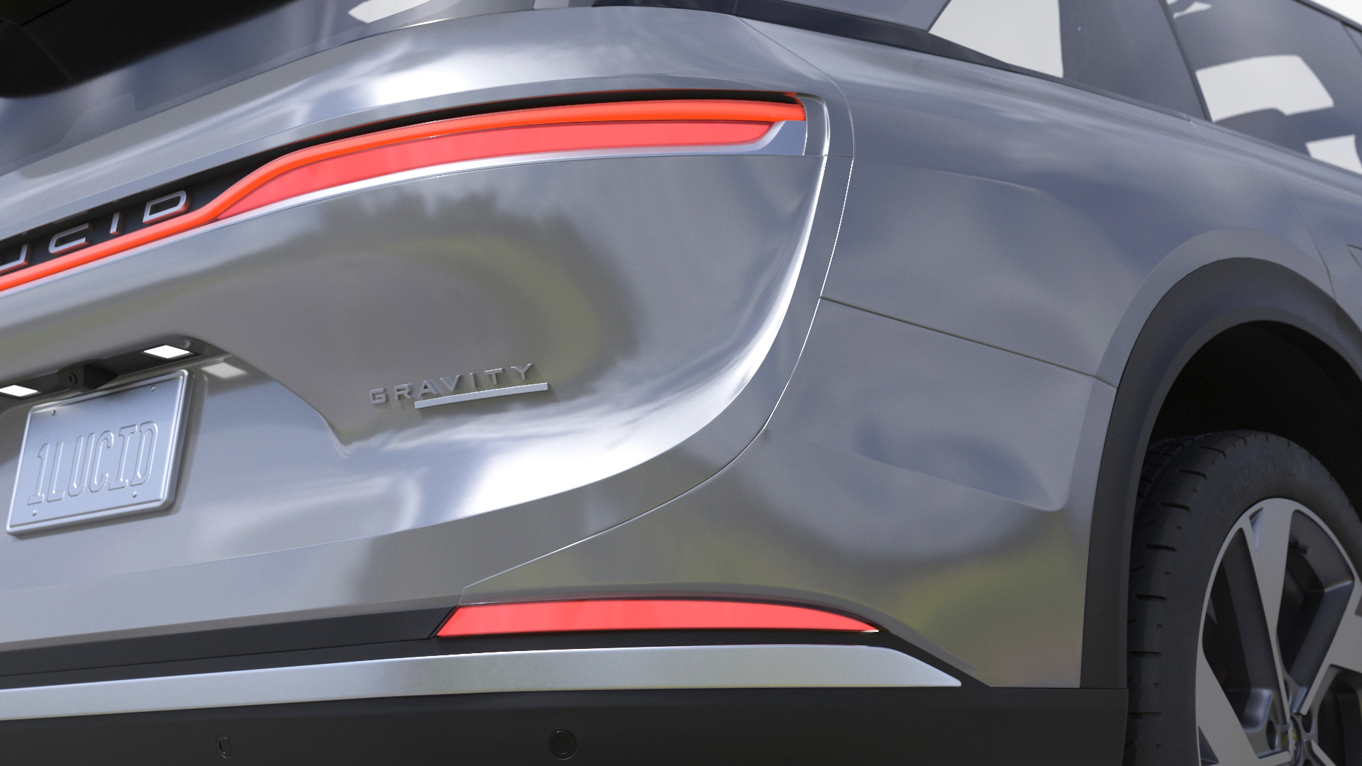 3D Lucid Gravity 2024 Electric SUV Rigged model