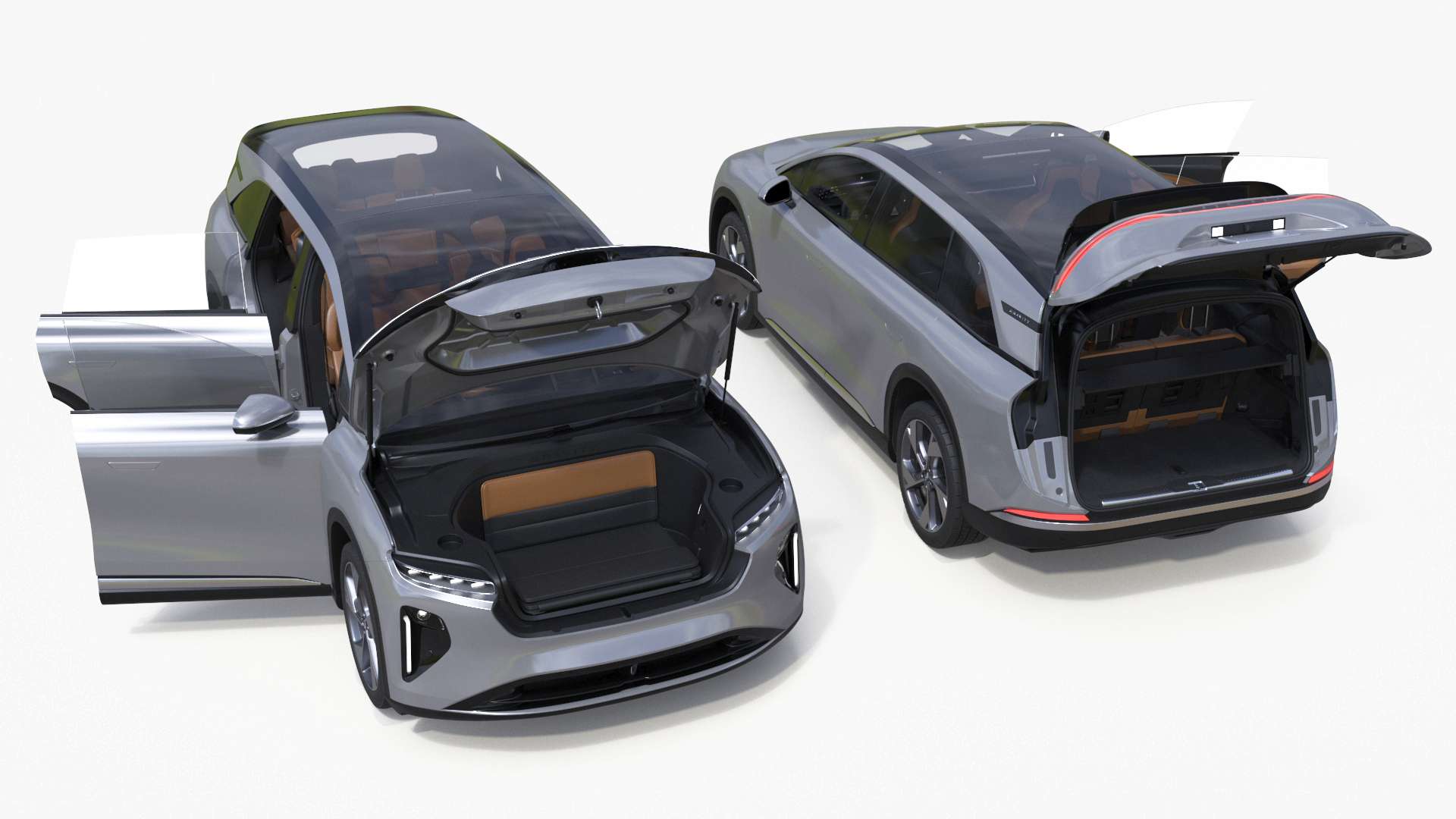 3D Lucid Gravity 2024 Electric SUV Rigged model