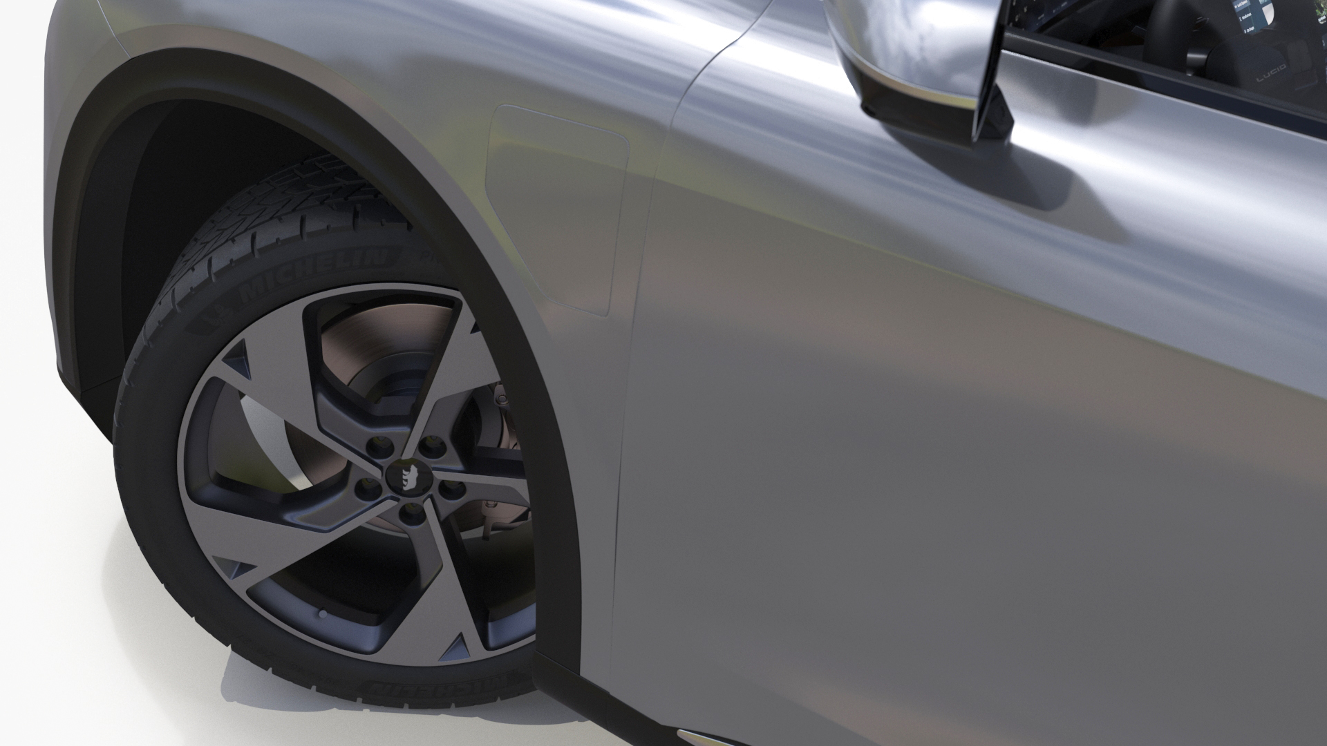 3D Lucid Gravity 2024 Electric SUV Rigged model