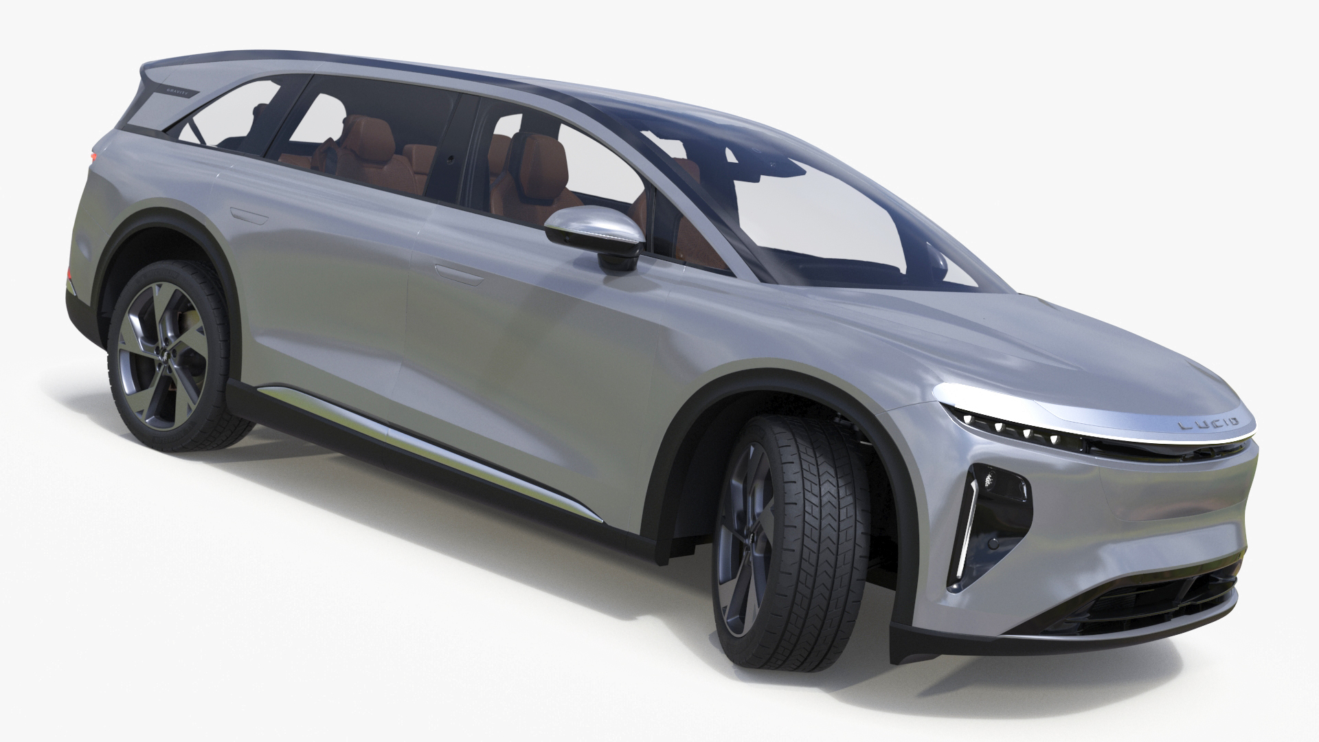 3D Lucid Gravity 2024 Electric SUV Rigged model
