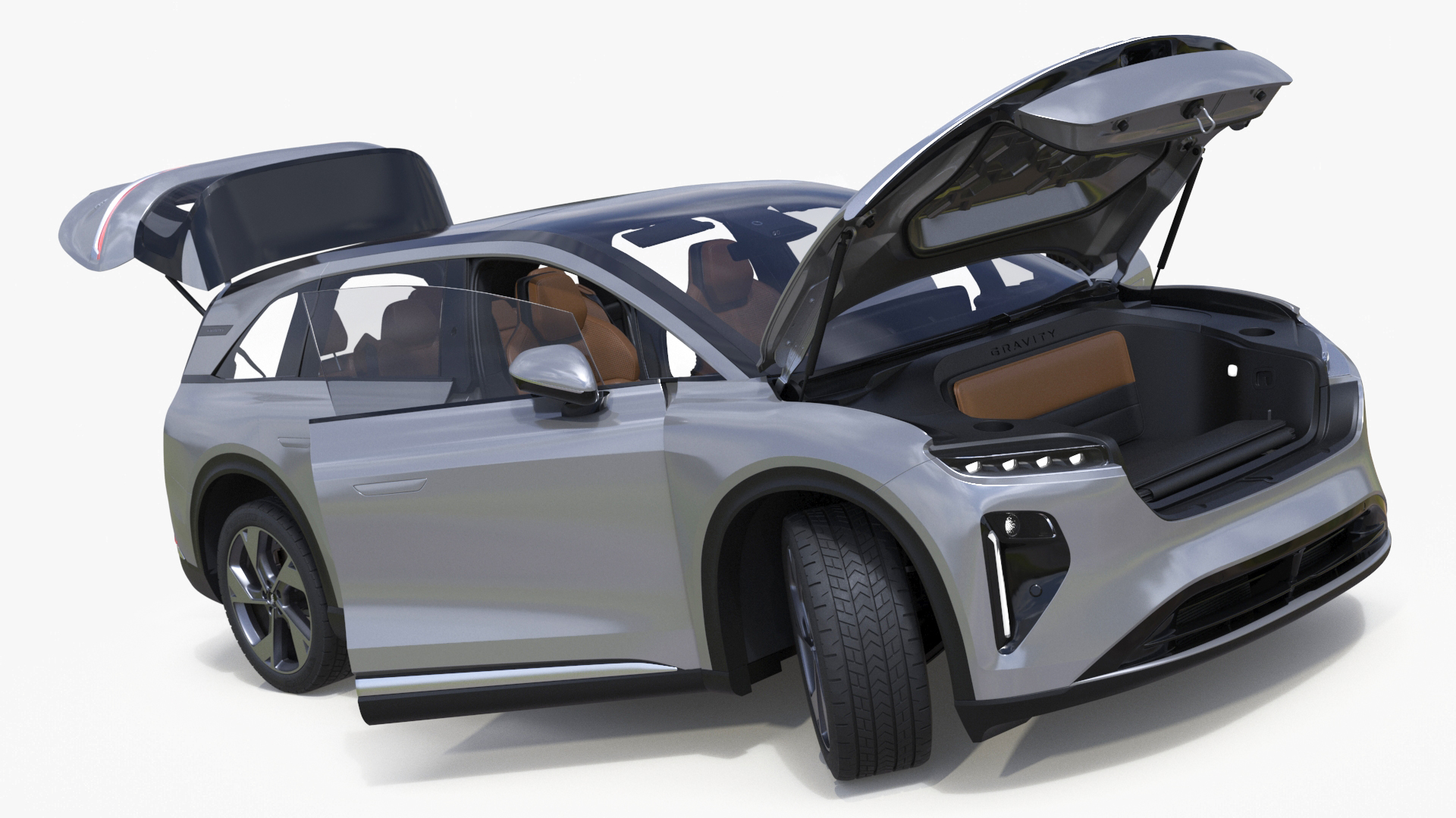 3D Lucid Gravity 2024 Electric SUV Rigged model