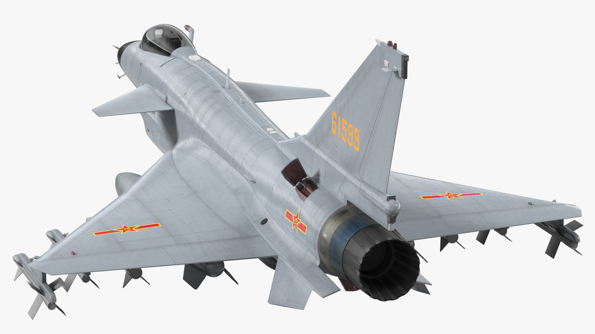 3D model Chengdu J10 A Vigorous Dragon Armament Rigged