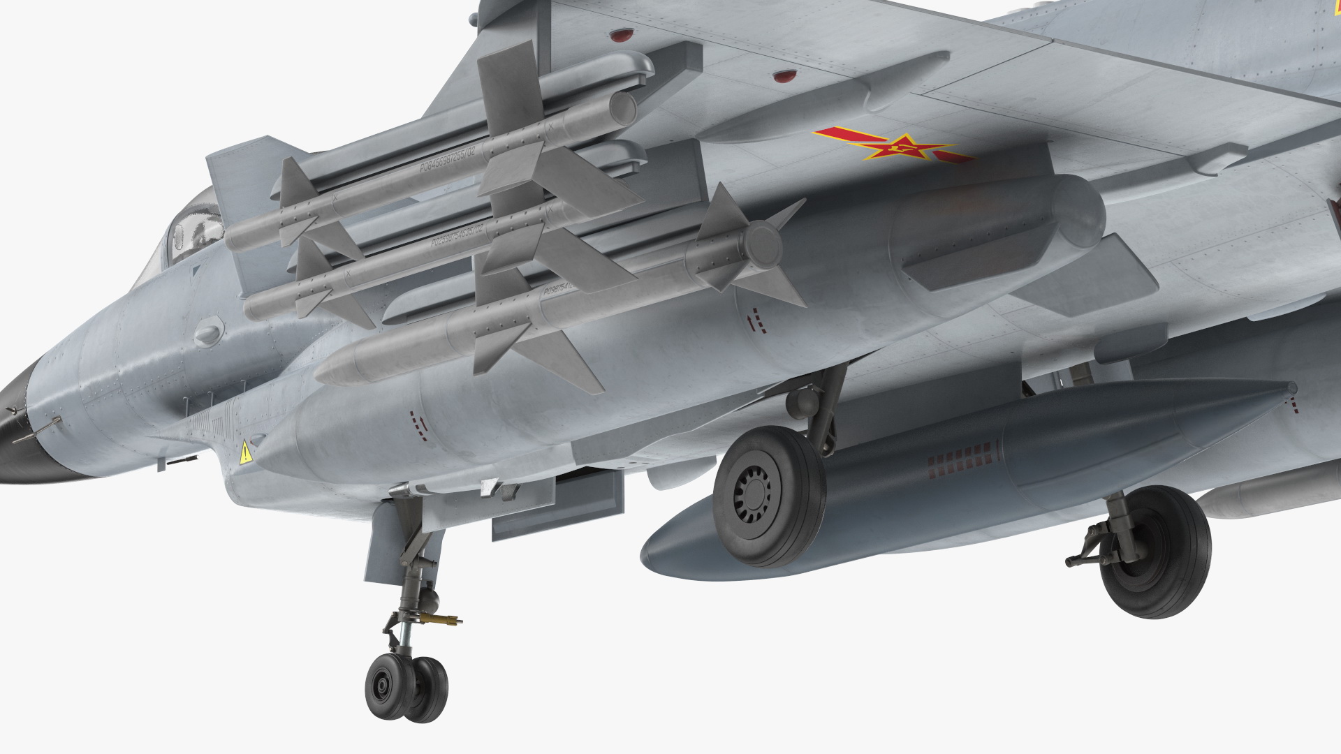 3D model Chengdu J10 A Vigorous Dragon Armament Rigged
