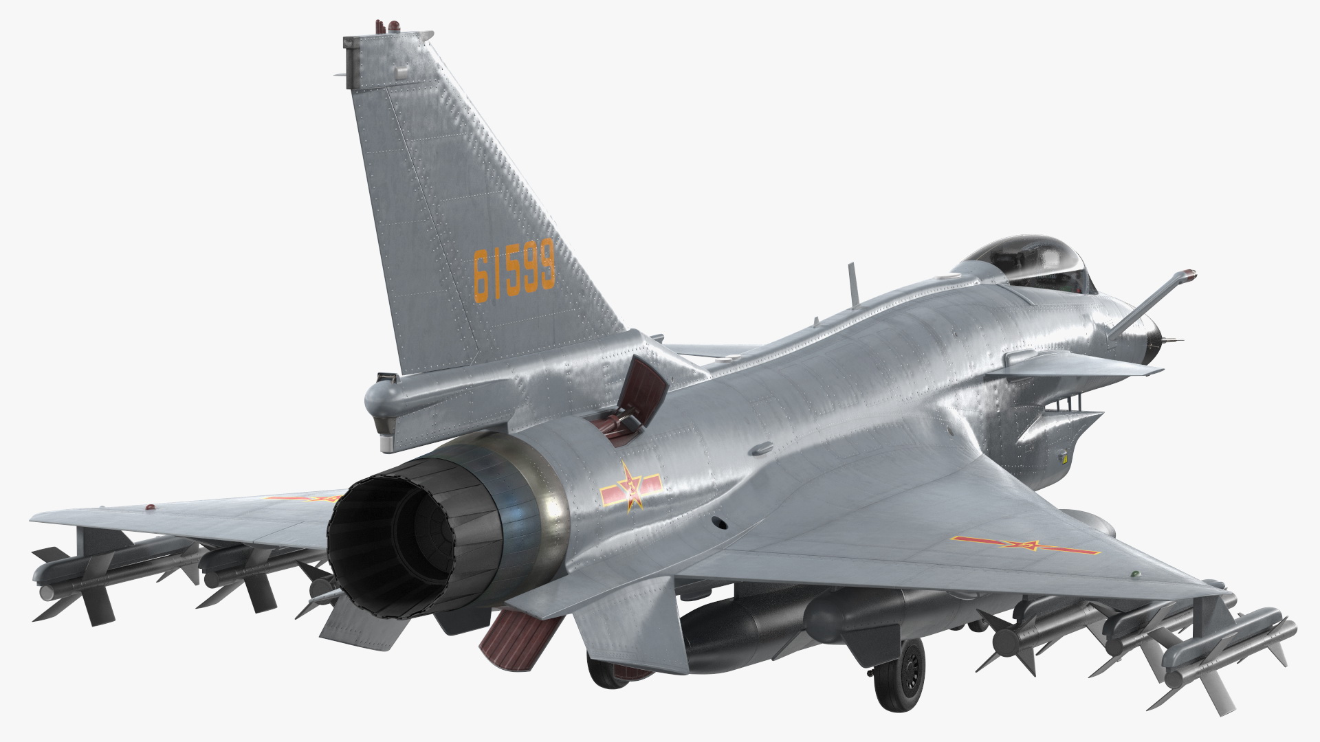 3D model Chengdu J10 A Vigorous Dragon Armament Rigged