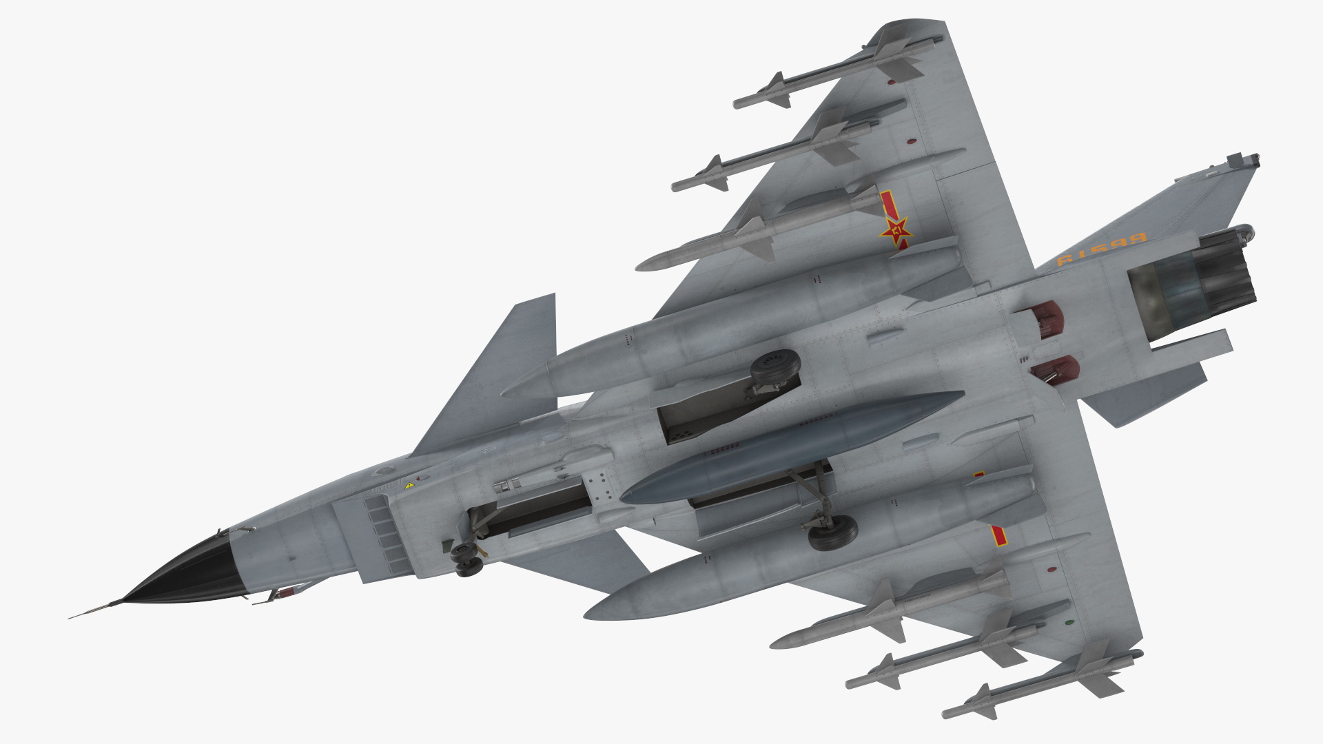 3D model Chengdu J10 A Vigorous Dragon Armament Rigged