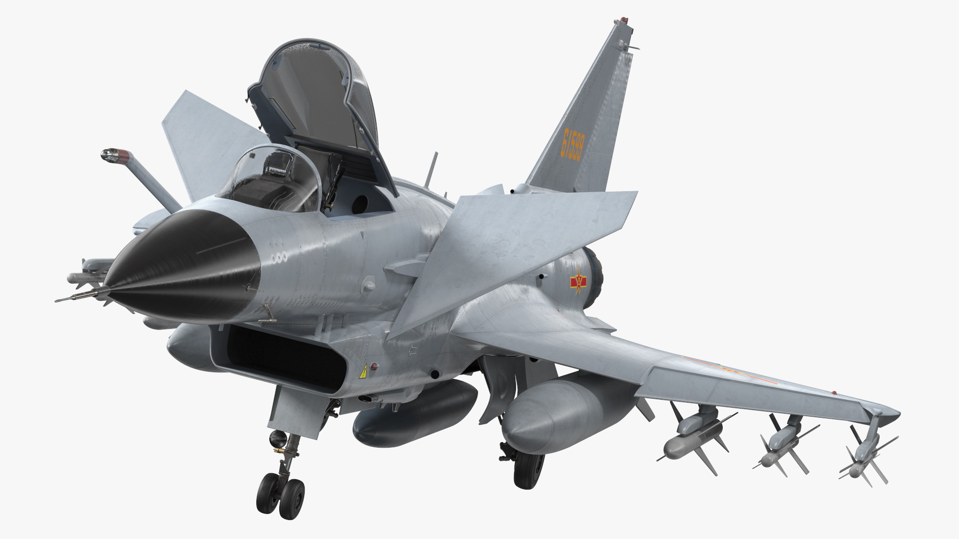 3D model Chengdu J10 A Vigorous Dragon Armament Rigged