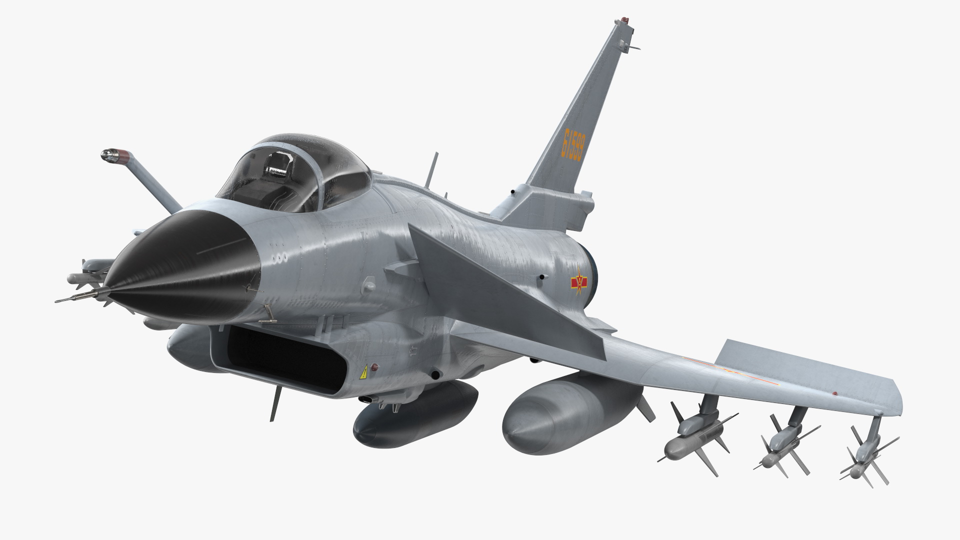 3D model Chengdu J10 A Vigorous Dragon Armament Rigged