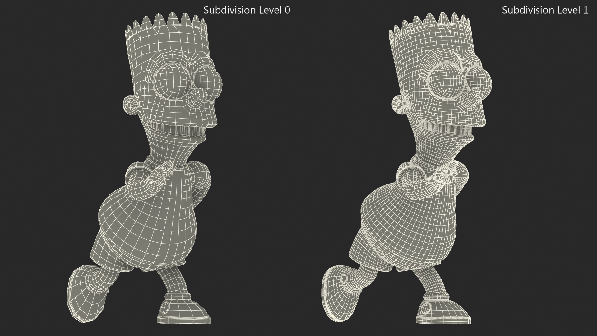 3D model Bart Simpson Running Pose