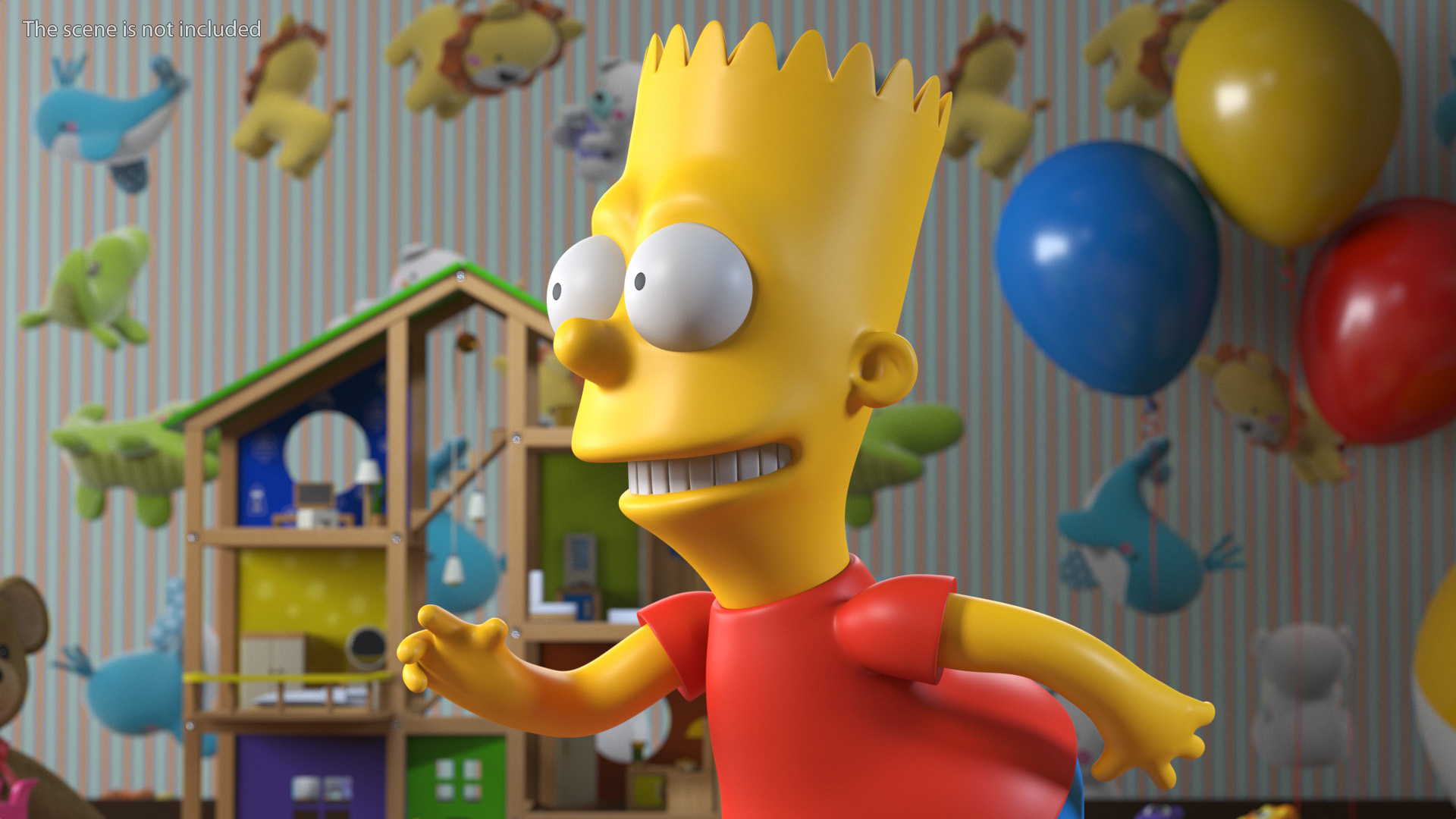 3D model Bart Simpson Running Pose