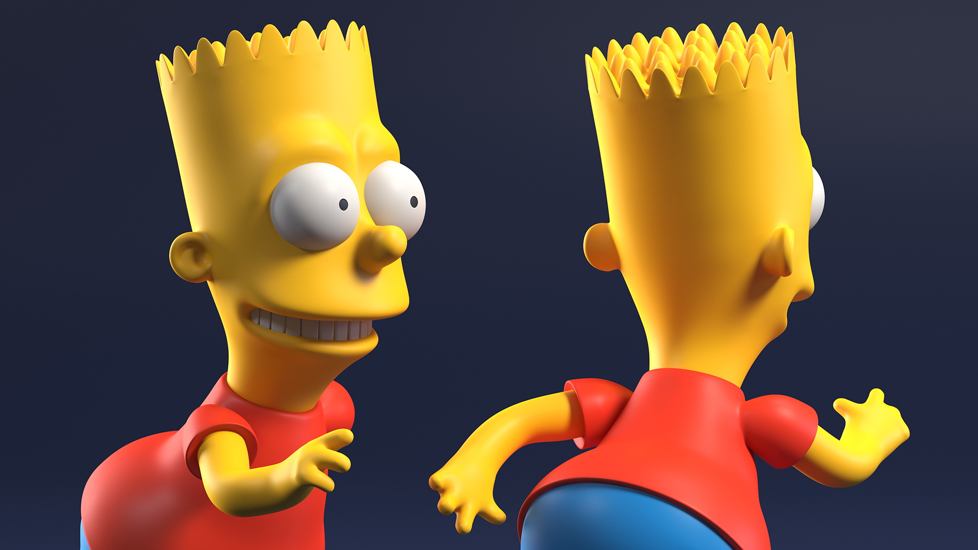 3D model Bart Simpson Running Pose