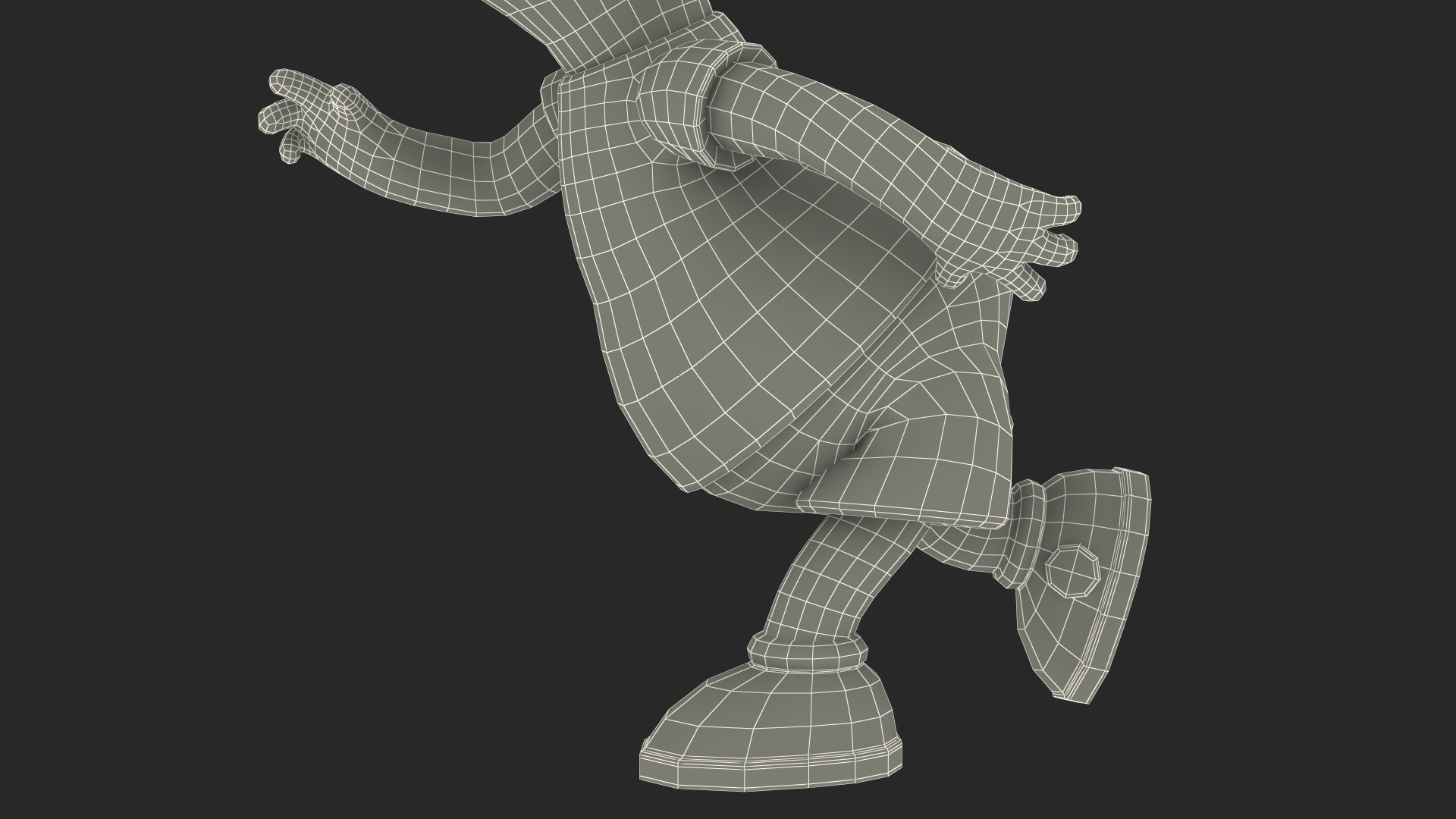 3D model Bart Simpson Running Pose