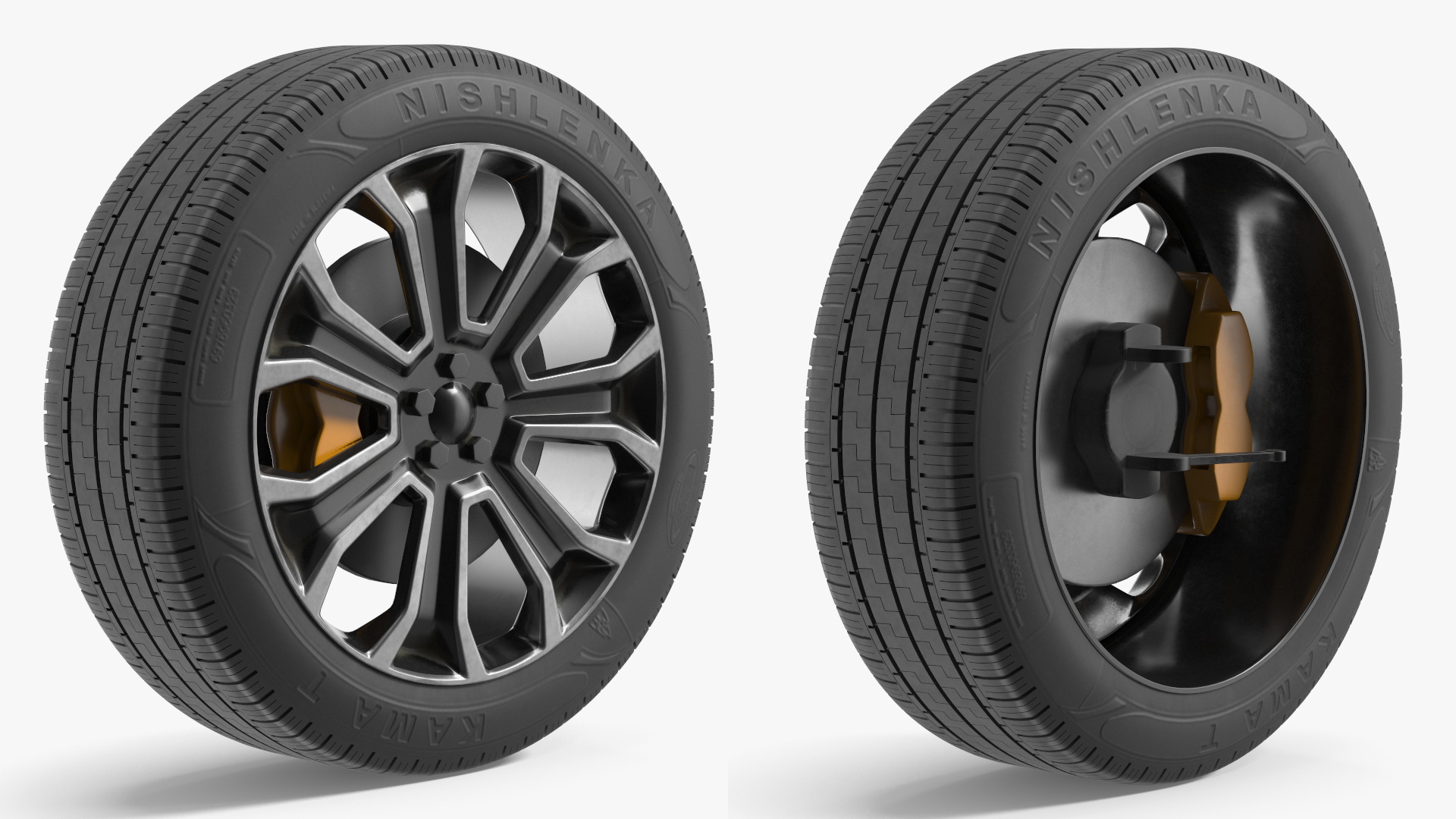 Road Car Wheel with Brake Disc Black - view 4