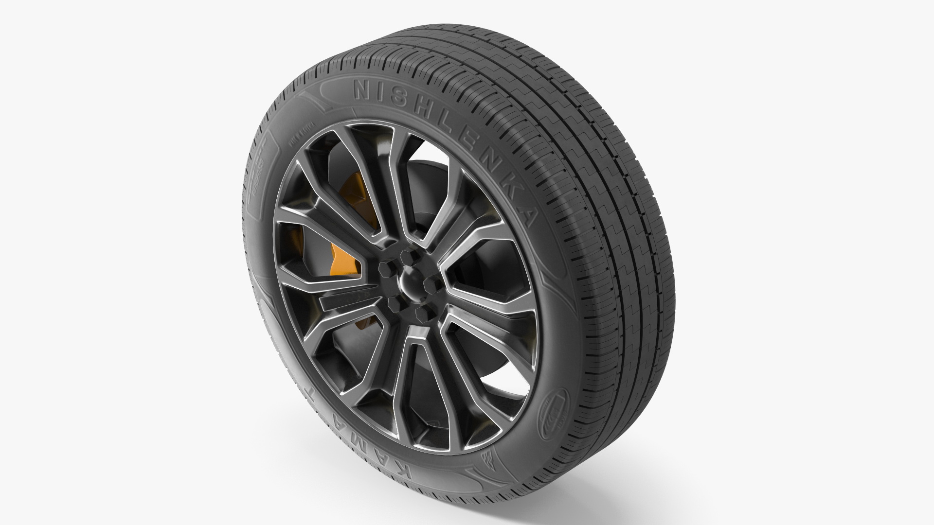 Road Car Wheel with Brake Disc Black - view 2