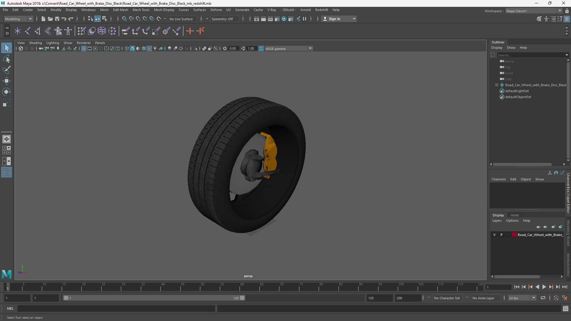 Road Car Wheel with Brake Disc Black - view 11