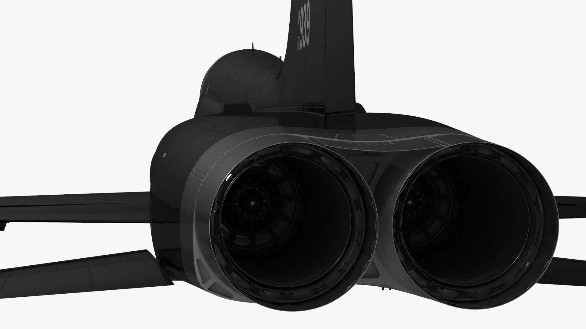 Jet Trainer T-38 Talon USAF Black Simple Interior 3D model