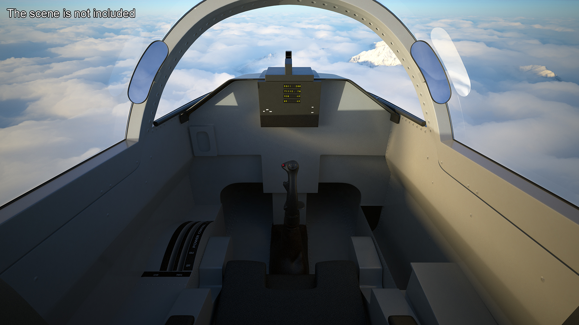 Jet Trainer T-38 Talon USAF Black Simple Interior 3D model