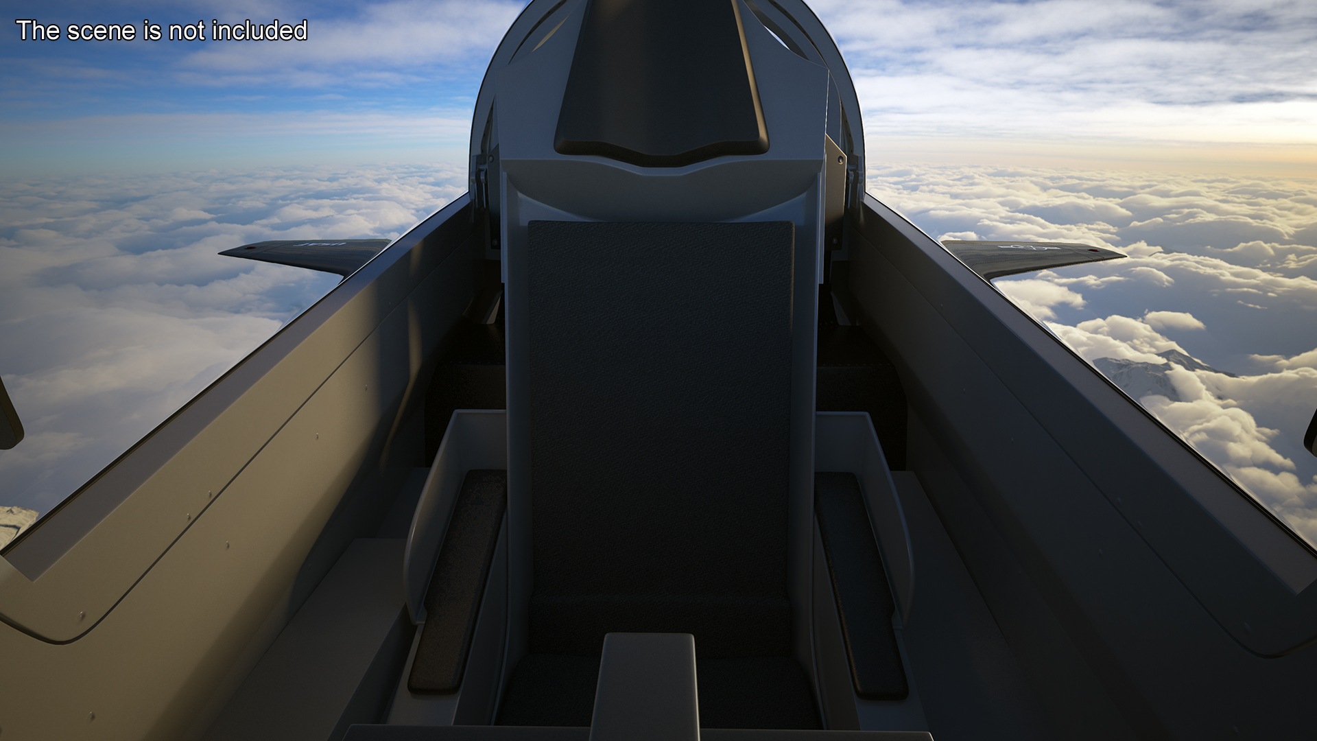 Jet Trainer T-38 Talon USAF Black Simple Interior 3D model