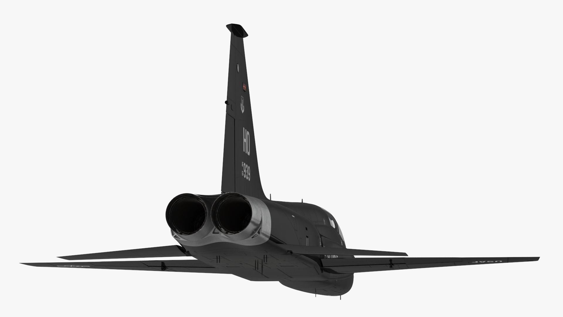 Jet Trainer T-38 Talon USAF Black Simple Interior 3D model