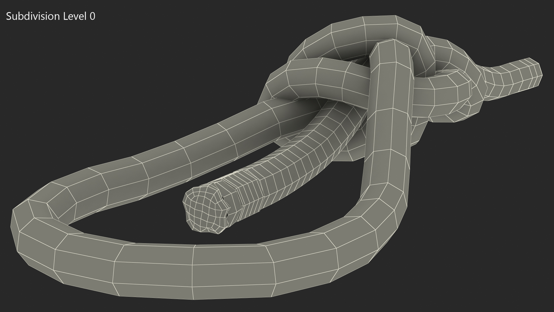 3D Water Bowline Knot model