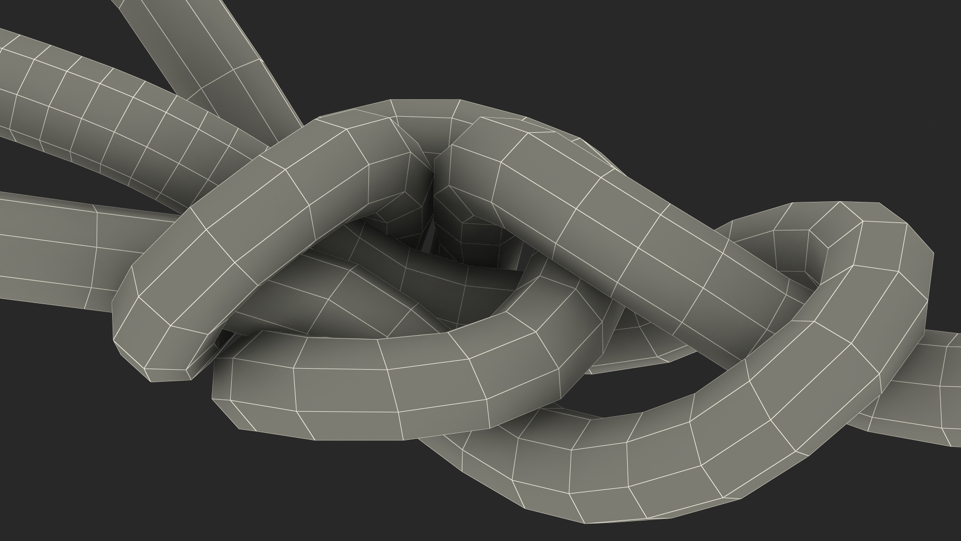 3D Water Bowline Knot model